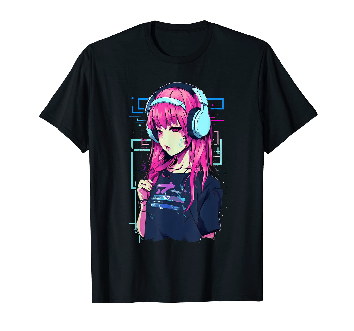 Vaporwave Synthwave Japan Sad Anime T-Shirt - Custom Art Print for Adults - T-Shirt, Sweatshirt, Hoodie