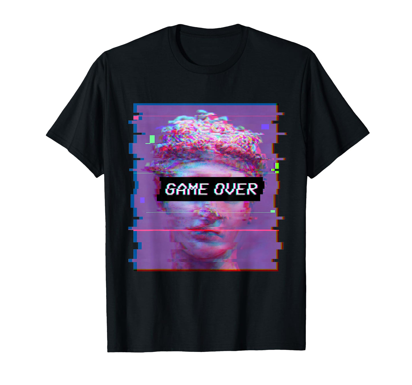 Vaporwave David Statue Aesthetic Art T-Shirt - Minimalist Print Men Women - T-Shirt, Sweatshirt, Hoodie