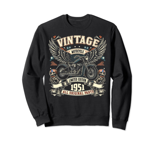1951 Born 1951 73Th Birthday Sweatshirt - Novelty Apparel for Adults - T-Shirt, Sweatshirt, Hoodie
