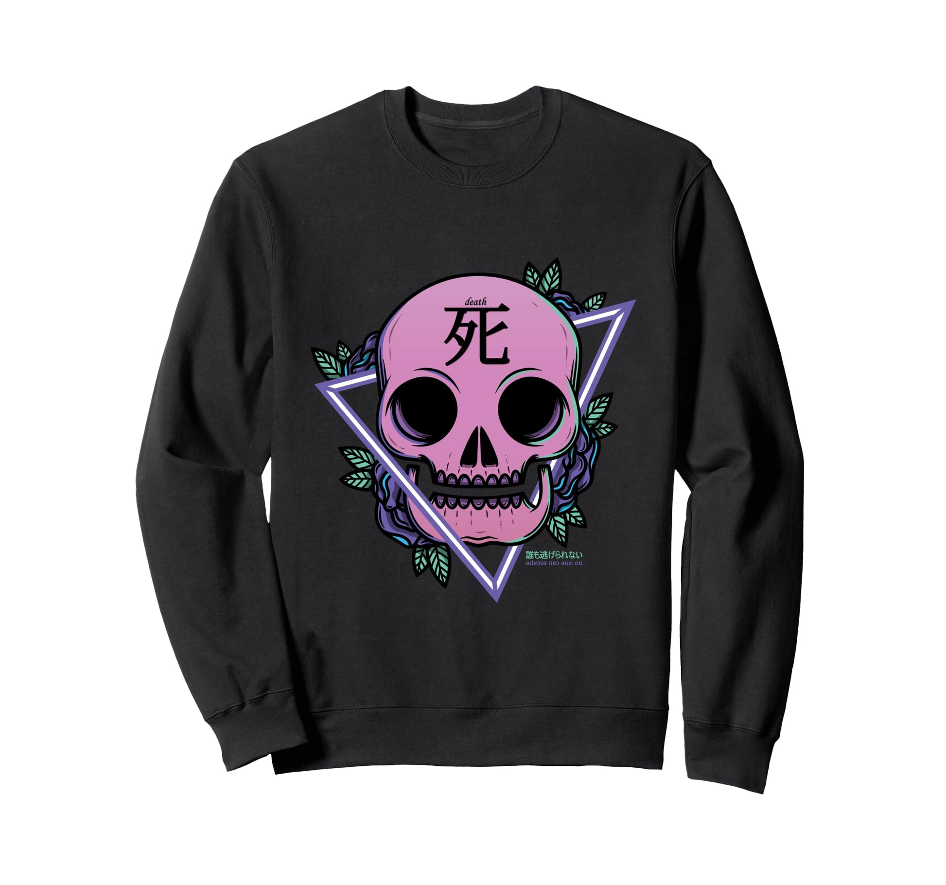 Vaporwave Skull Death Aesthetic Sweatshirt - Trendy Graphic Unisex - T-Shirt, Sweatshirt, Hoodie