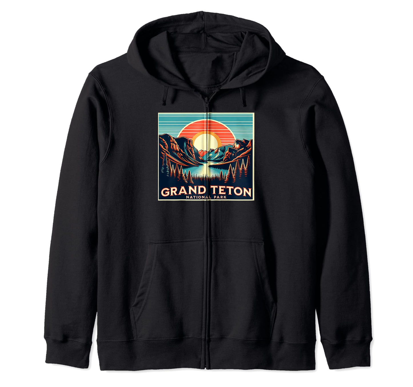 Grand Teton National Park Wyoming Usa Hoodie - Fun Novelty Design Unisex - T-Shirt, Sweatshirt, Hoodie
