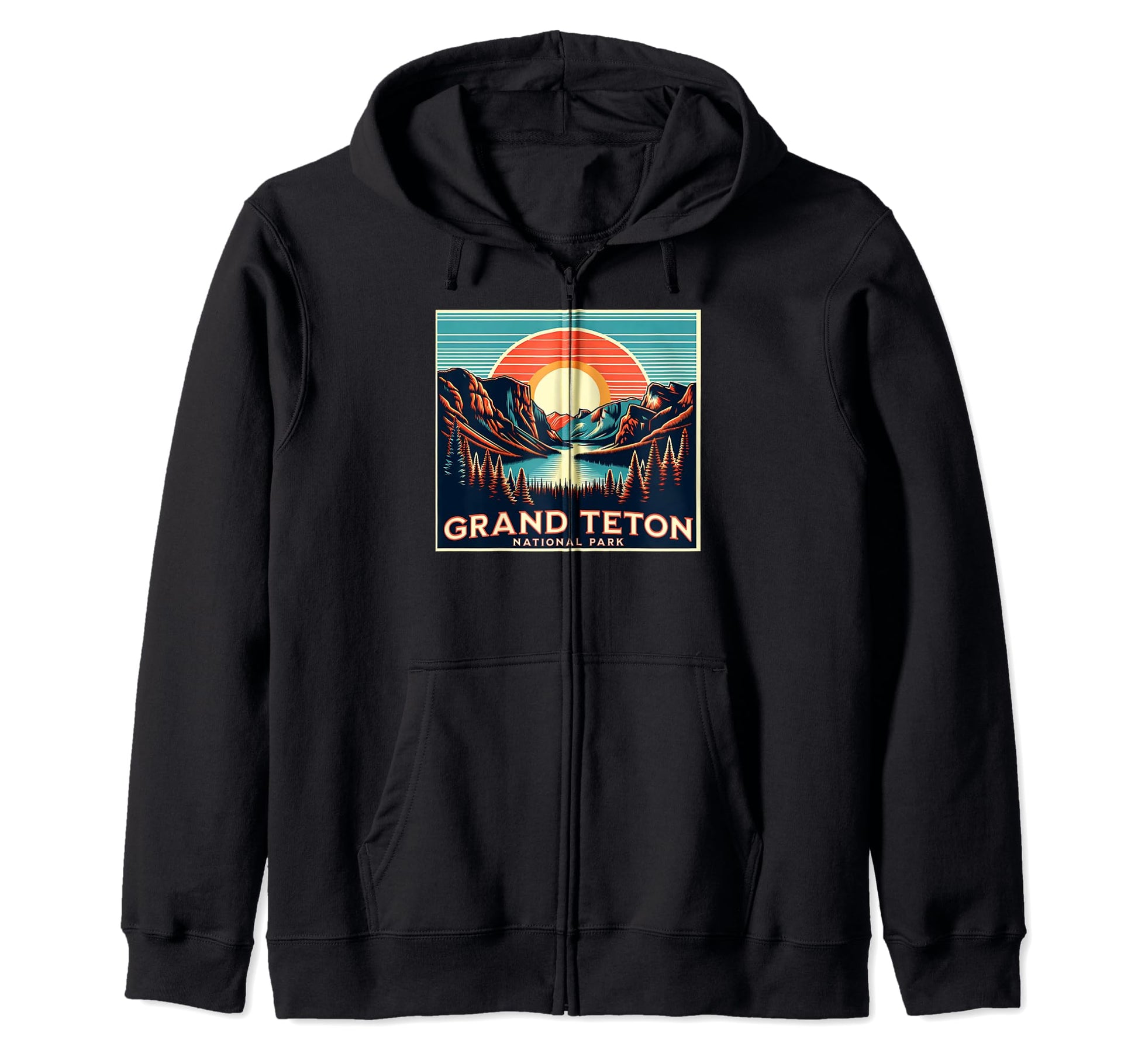 Grand Teton National Park Wyoming Usa Hoodie - Fun Novelty Design Unisex - T-Shirt, Sweatshirt, Hoodie