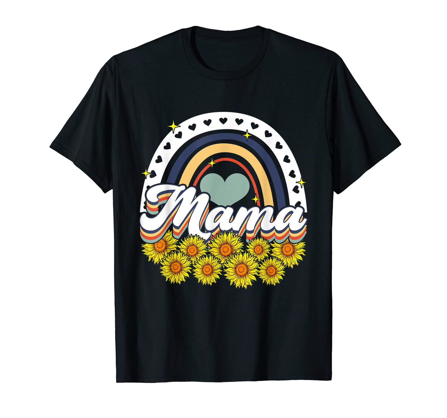 Mama Rainbow Mothers Day Matching T-Shirt - Novelty Apparel Men Women - T-Shirt, Sweatshirt, Hoodie