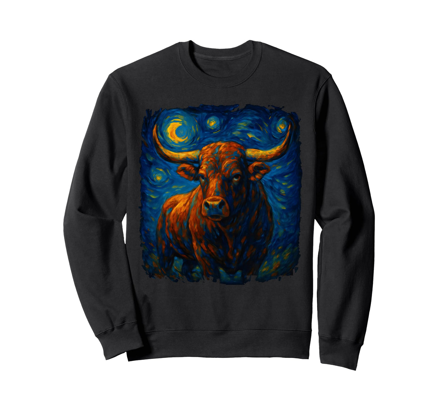 Bull Rodeo Distressed Cowboy Western Sweatshirt - Novelty Apparel Men Women - T-Shirt, Sweatshirt, Hoodie