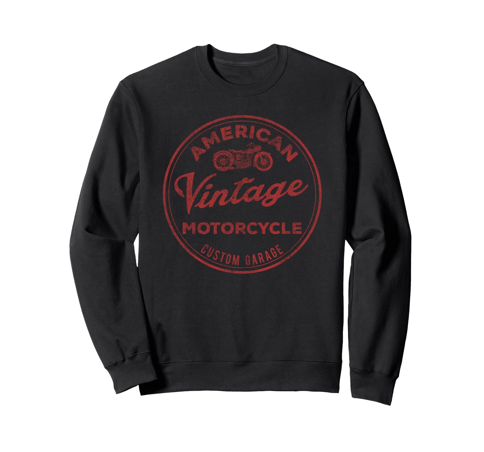 Custom Garage American Motorcycle Sweatshirt - Casual Everyday Wear Unisex - T-Shirt, Sweatshirt, Hoodie