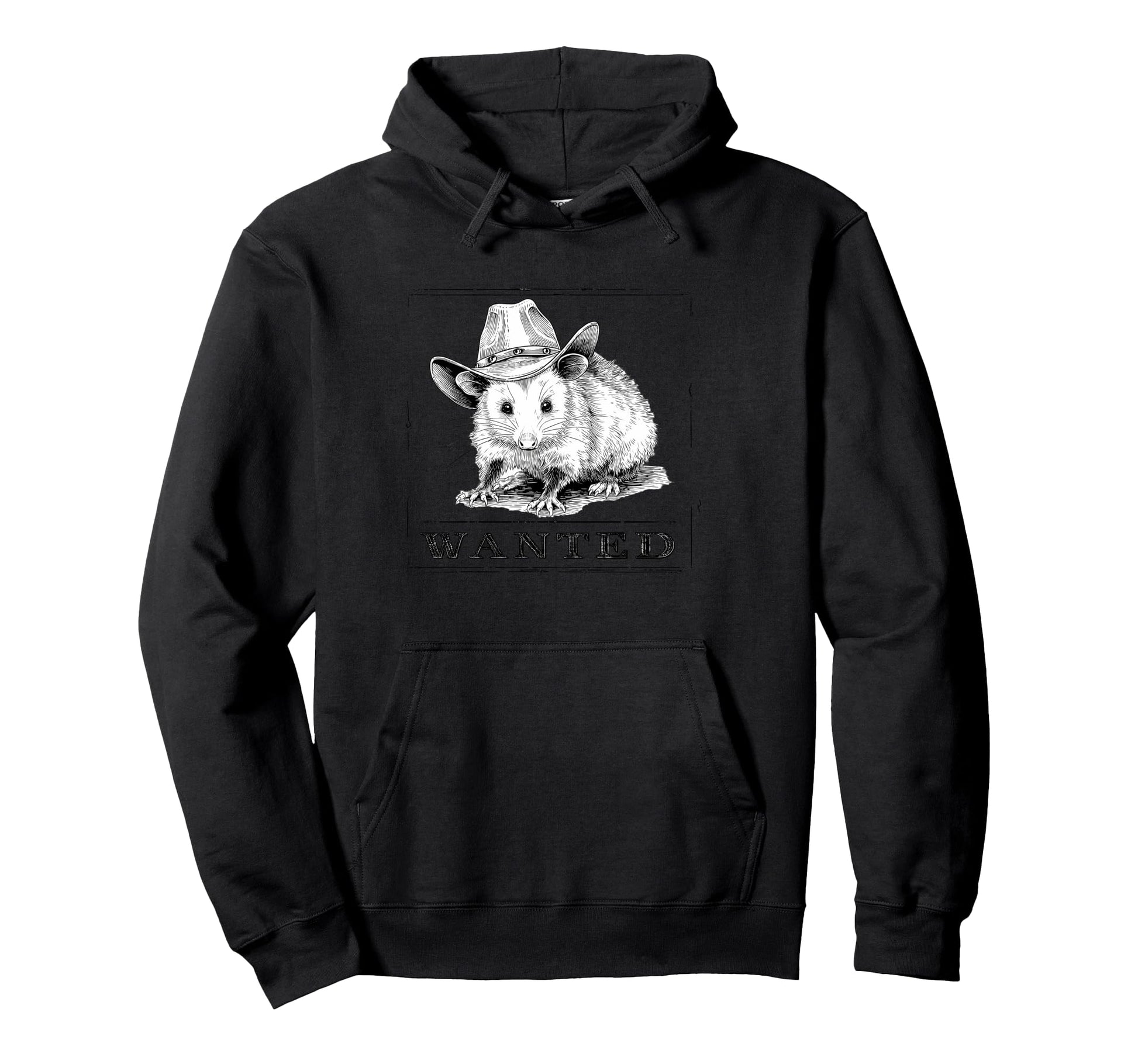 Country Cowboy Opossum Rodeo Possum Western Hoodie - Unique Graphic Unisex - T-Shirt, Sweatshirt, Hoodie