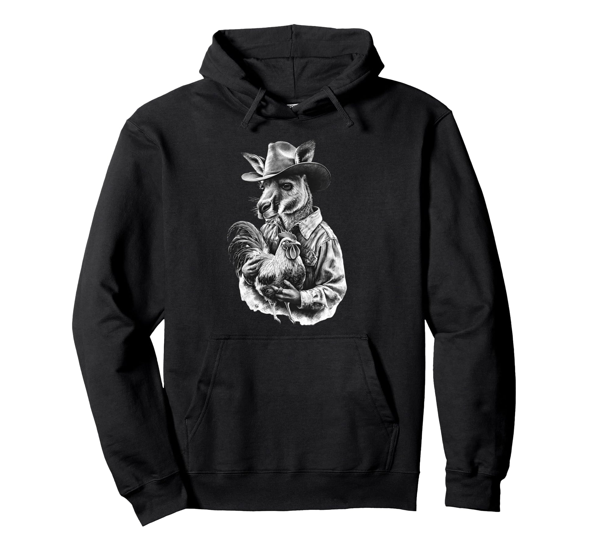 Kangaroo Cowboy Rodeo Australia Day Hoodie - Novelty Apparel Men Women - T-Shirt, Sweatshirt, Hoodie