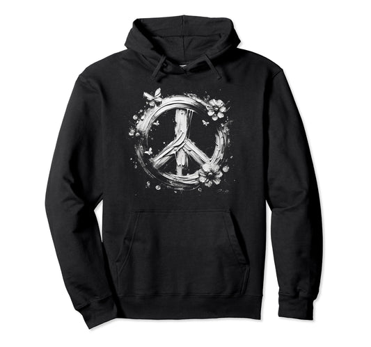 60S 70S Peace Love And Groovy Flower Hoodie - Graphic Print Men Women - T-Shirt, Sweatshirt, Hoodie