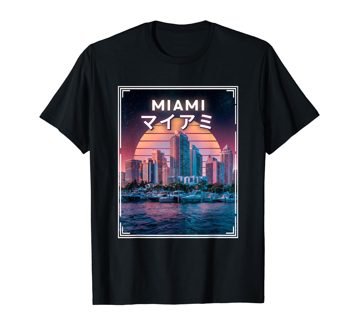 Miami Japanese Vaporwave Aesthetic T-Shirt - Aesthetic Graphic Men Women - T-Shirt, Sweatshirt, Hoodie