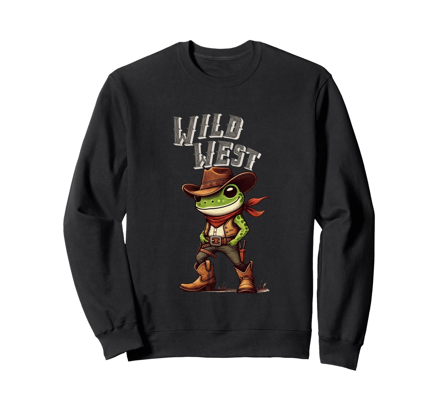 Cowboy Frog Western Frog Cowboy Frog Sweatshirt - Trendy Graphic Unisex - T-Shirt, Sweatshirt, Hoodie