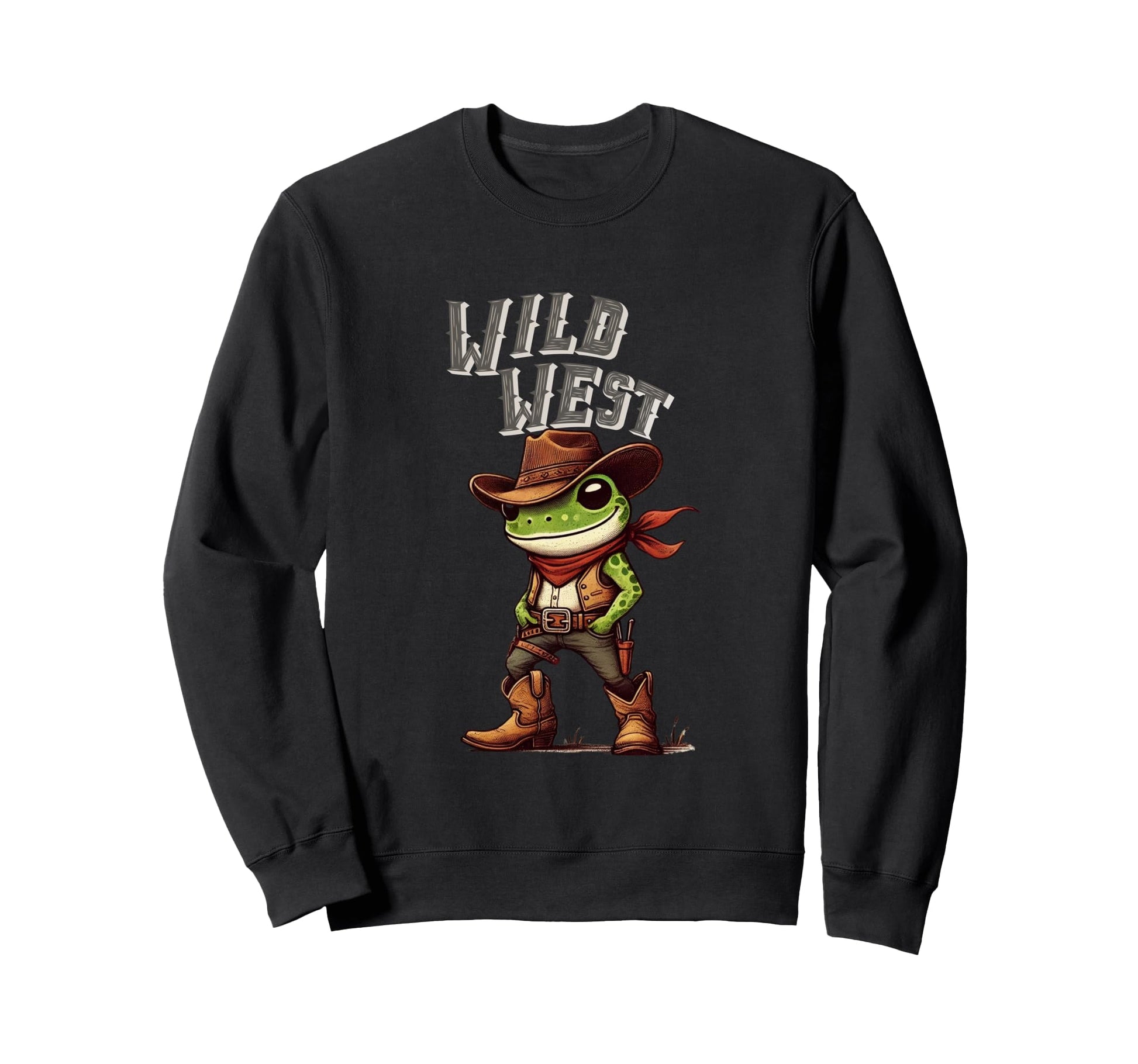 Cowboy Frog Western Frog Cowboy Frog Sweatshirt - Trendy Graphic Unisex - T-Shirt, Sweatshirt, Hoodie