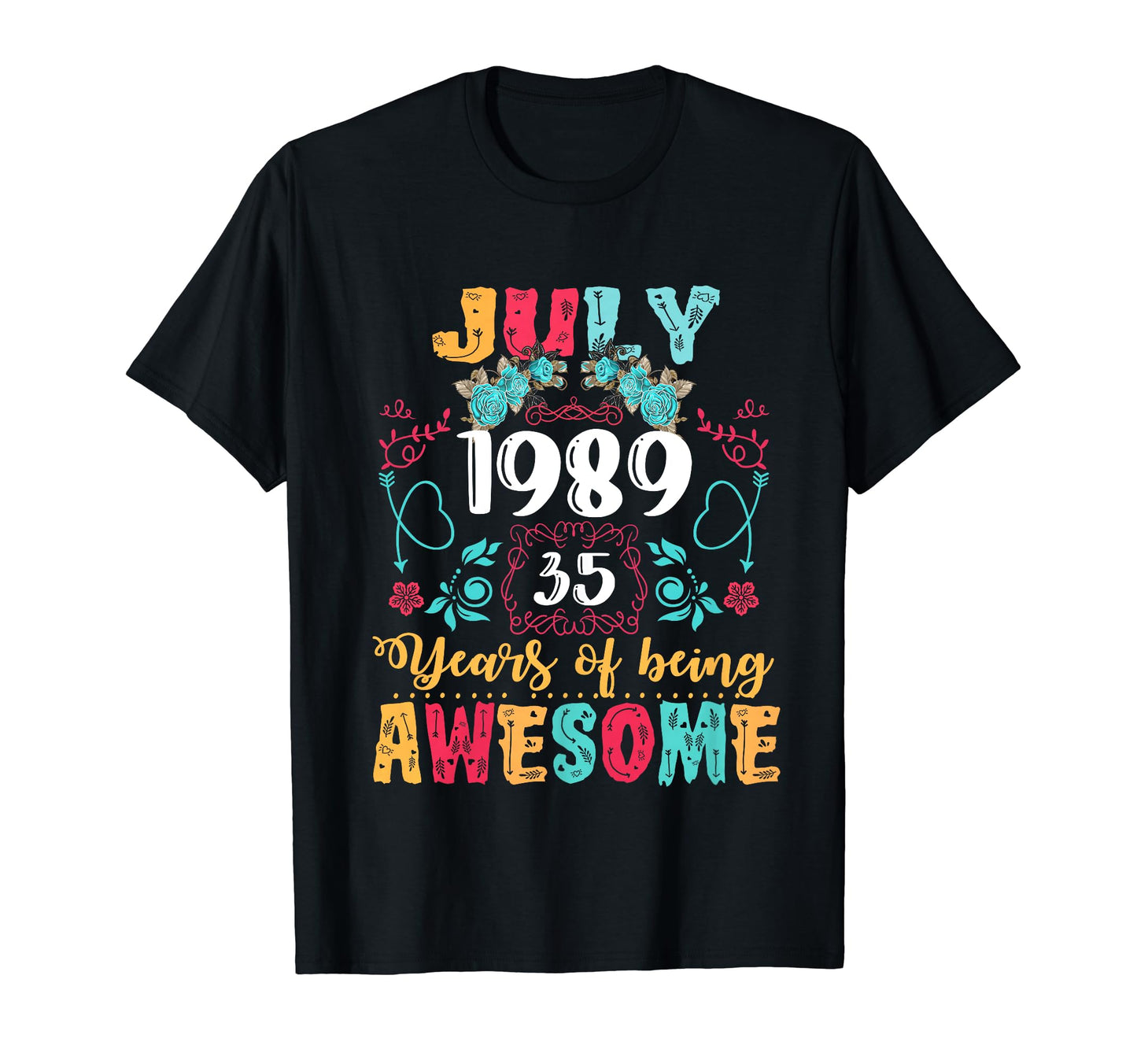 Made July 1989 35Th Birthday Boho T-Shirt - Trendy Graphic Men Women - T-Shirt, Sweatshirt, Hoodie