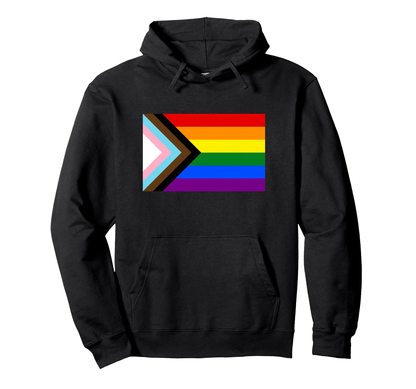 Progressive Pride Rainbow Flag Hoodie - Graphic Print Men Women - T-Shirt, Sweatshirt, Hoodie