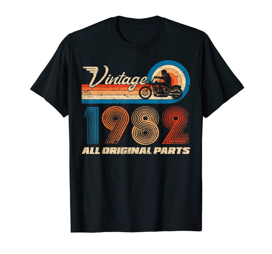 40Th Birthday Gift Motorcycle 1982 T-Shirt - Novelty Apparel Unisex - T-Shirt, Sweatshirt, Hoodie