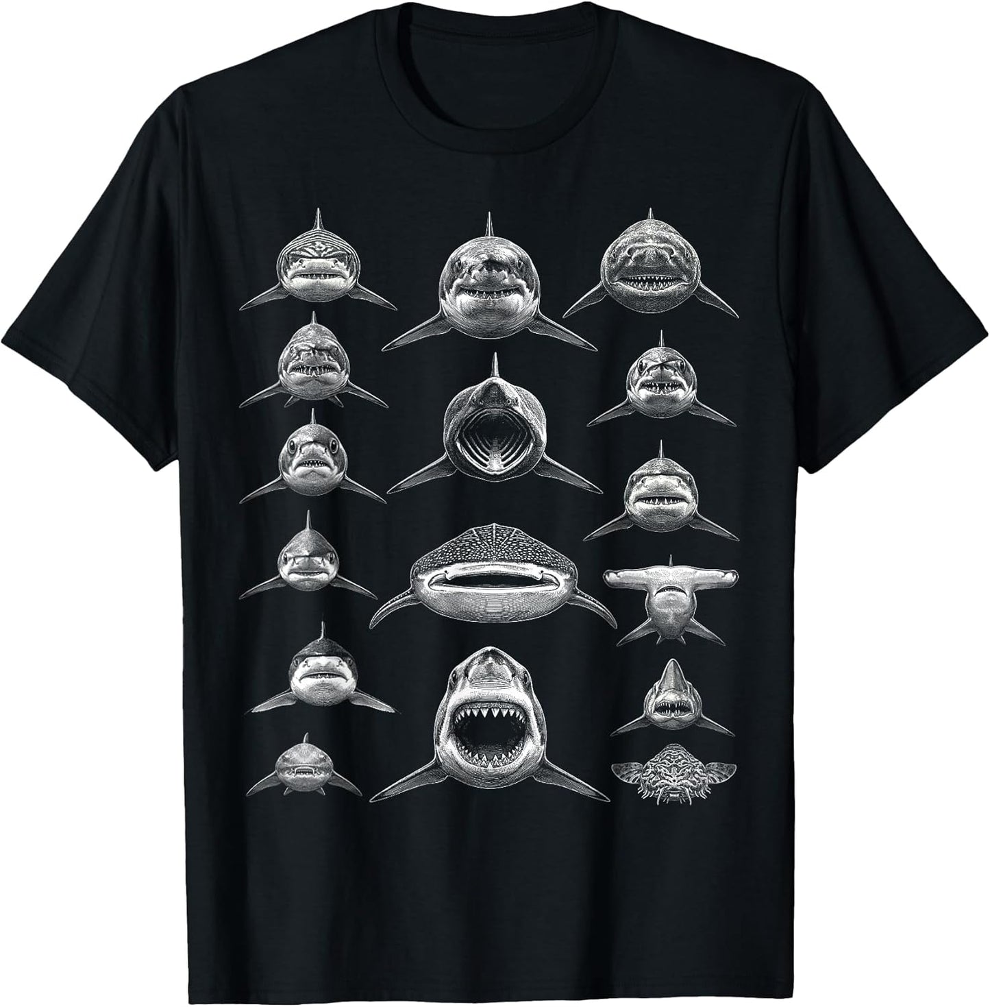 Educational Science Ideas Shark Faces - Adult & Kids T-Shirts, Sweatshirts & Hoodies apparel design preview 1