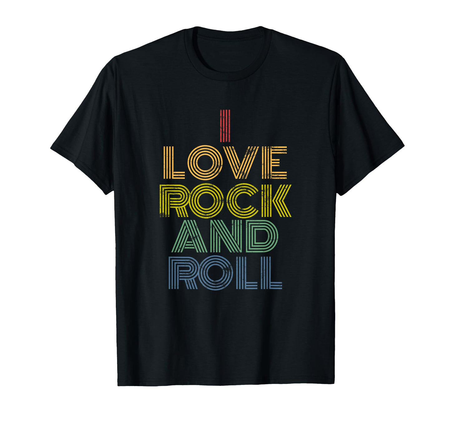 I Love Rock And Roll Distressed T-Shirt - Streetwear Style for Adults - T-Shirt, Sweatshirt, Hoodie