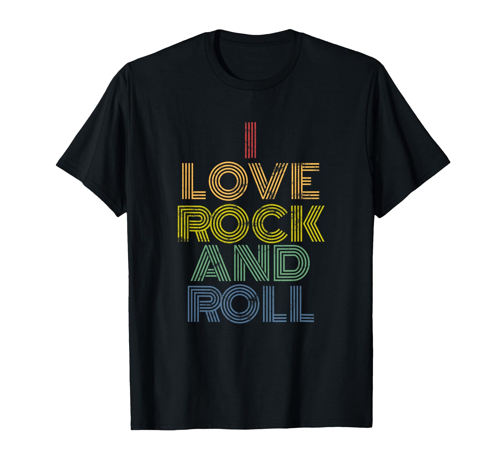 I Love Rock And Roll Distressed T-Shirt - Streetwear Style for Adults - T-Shirt, Sweatshirt, Hoodie
