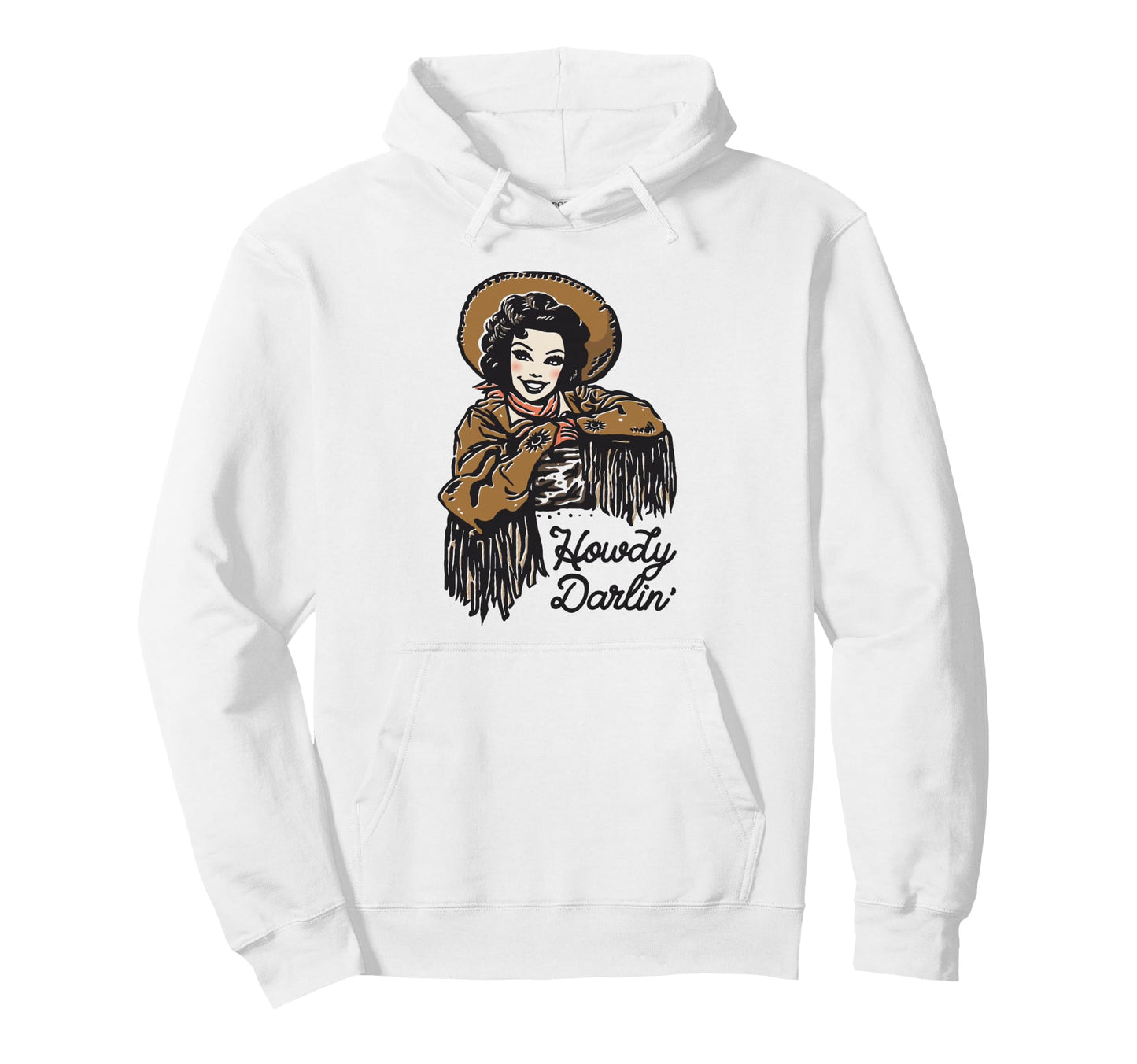Howdy Darling Charmin Cowgirl Hoodie - Unique Graphic for Adults - T-Shirt, Sweatshirt, Hoodie