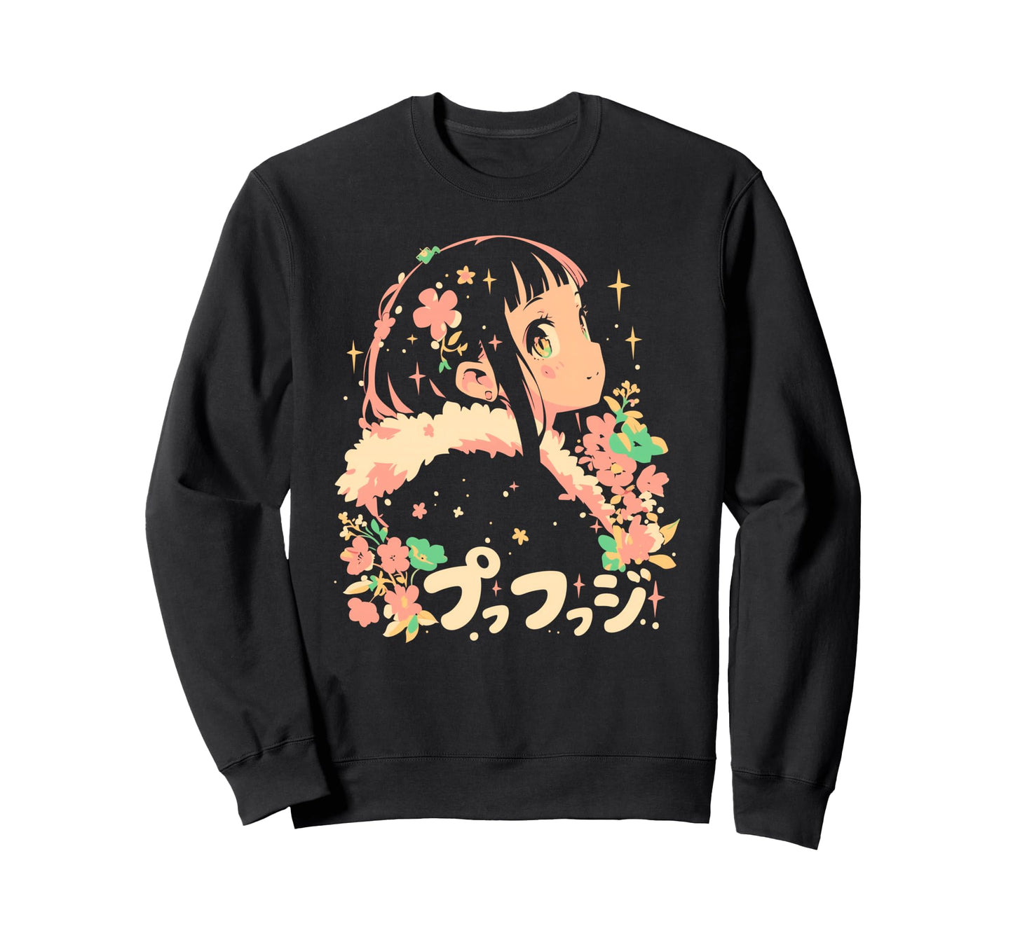 Goth Grunge Demon Anime Waifu Sweatshirt - Custom Art Print for Adults - T-Shirt, Sweatshirt, Hoodie