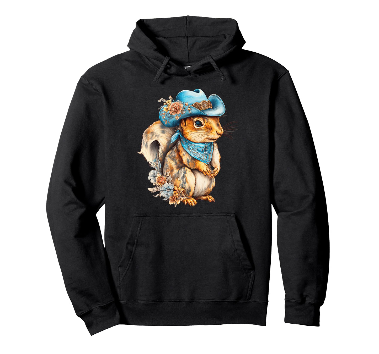 Squirrel Cowboy Rodeo Cowgirl Western Hoodie - Streetwear Style for Adults - T-Shirt, Sweatshirt, Hoodie