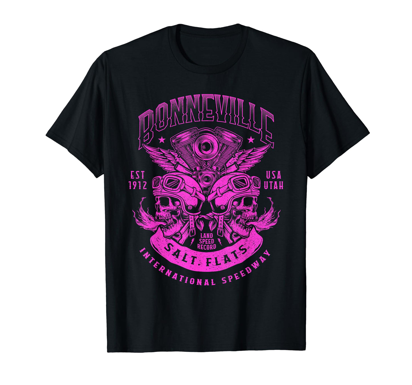 Bonneville Salt Flats Motorcycle Racing T-Shirt - Graphic Print Unisex - T-Shirt, Sweatshirt, Hoodie