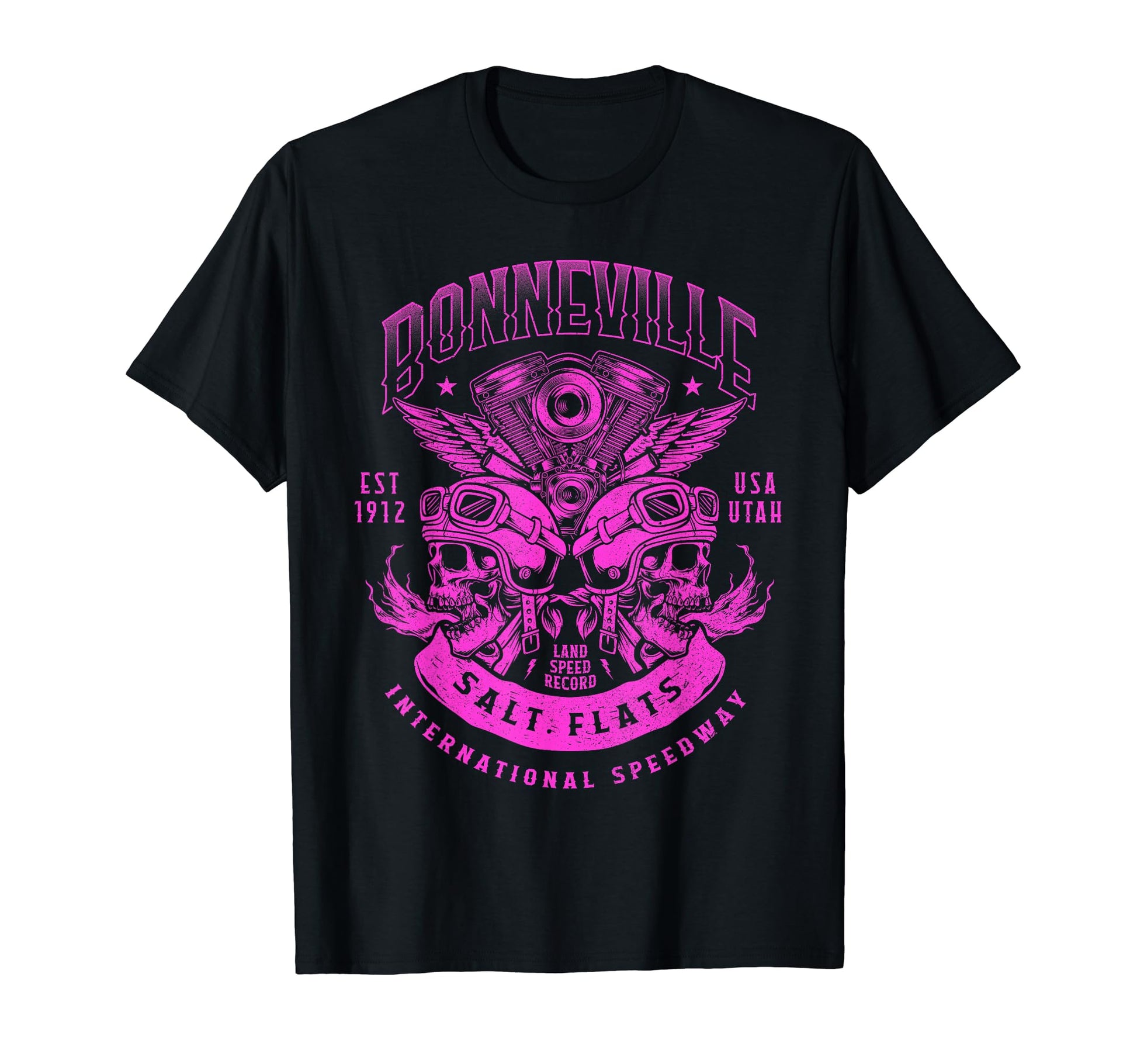 Bonneville Salt Flats Motorcycle Racing T-Shirt - Graphic Print Unisex - T-Shirt, Sweatshirt, Hoodie