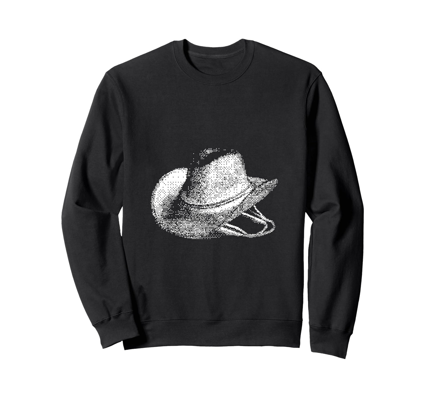 Cowboy Hat Pixelated Wild West Sweatshirt - Fun Novelty Design Men Women - T-Shirt, Sweatshirt, Hoodie