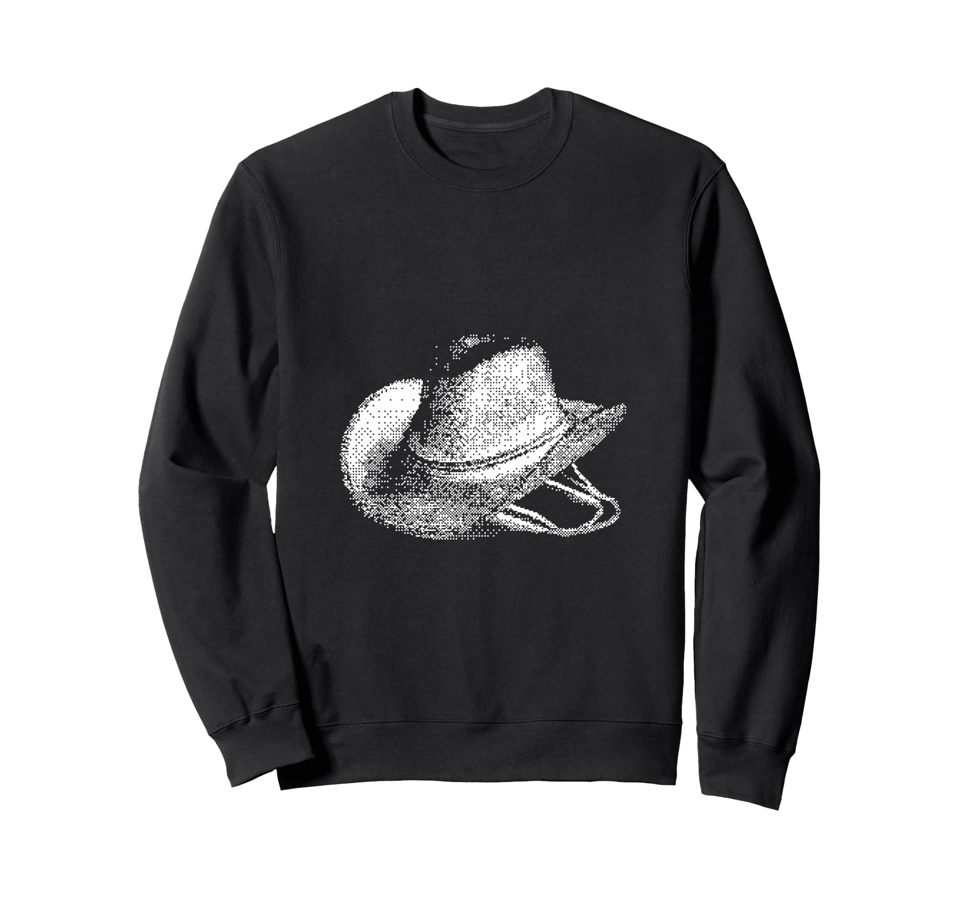 Cowboy Hat Pixelated Wild West Sweatshirt - Fun Novelty Design Men Women - T-Shirt, Sweatshirt, Hoodie