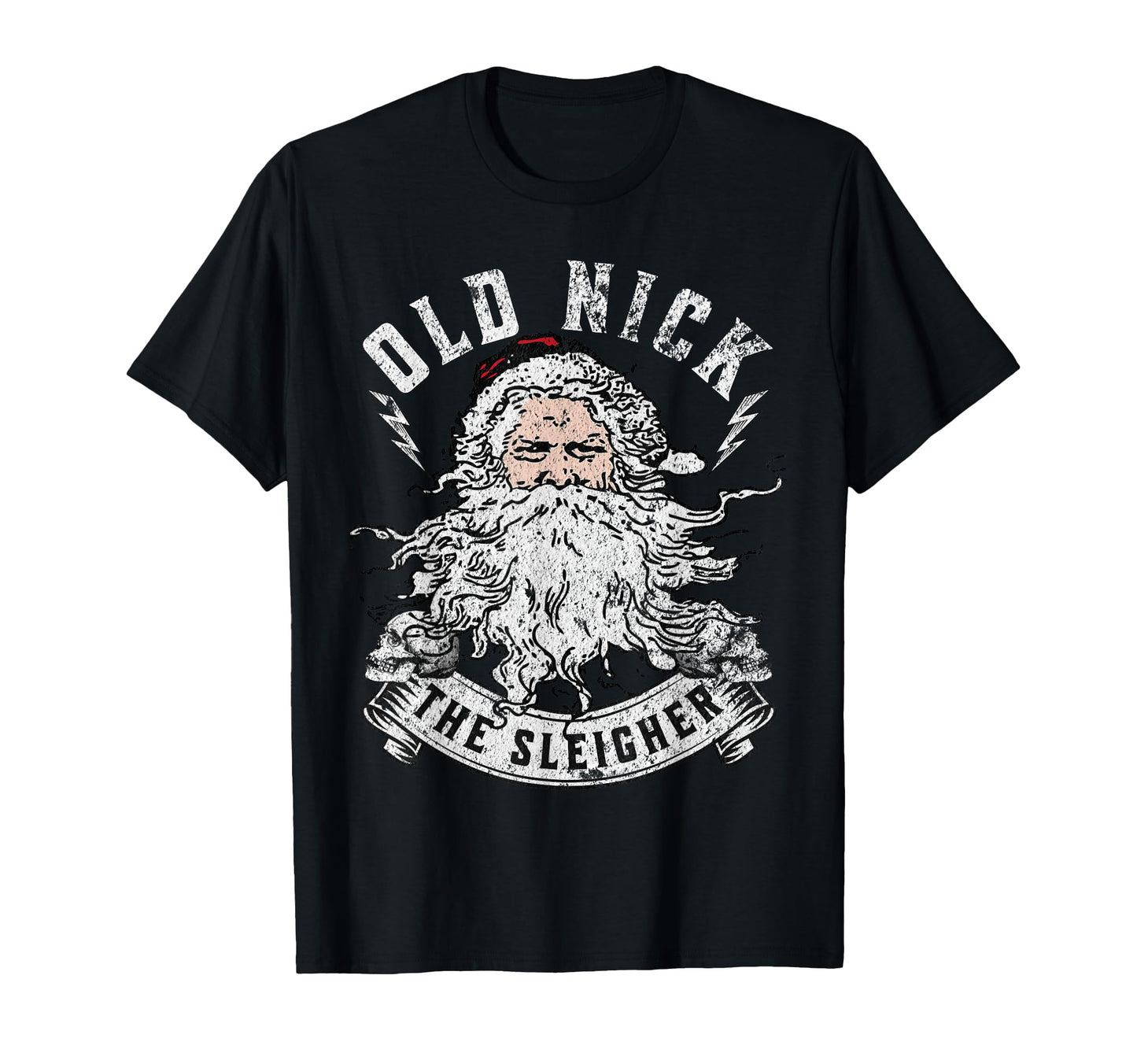 Heavy Metal Santa Punk Rock Sleigher T-Shirt - Novelty Apparel for Adults - T-Shirt, Sweatshirt, Hoodie