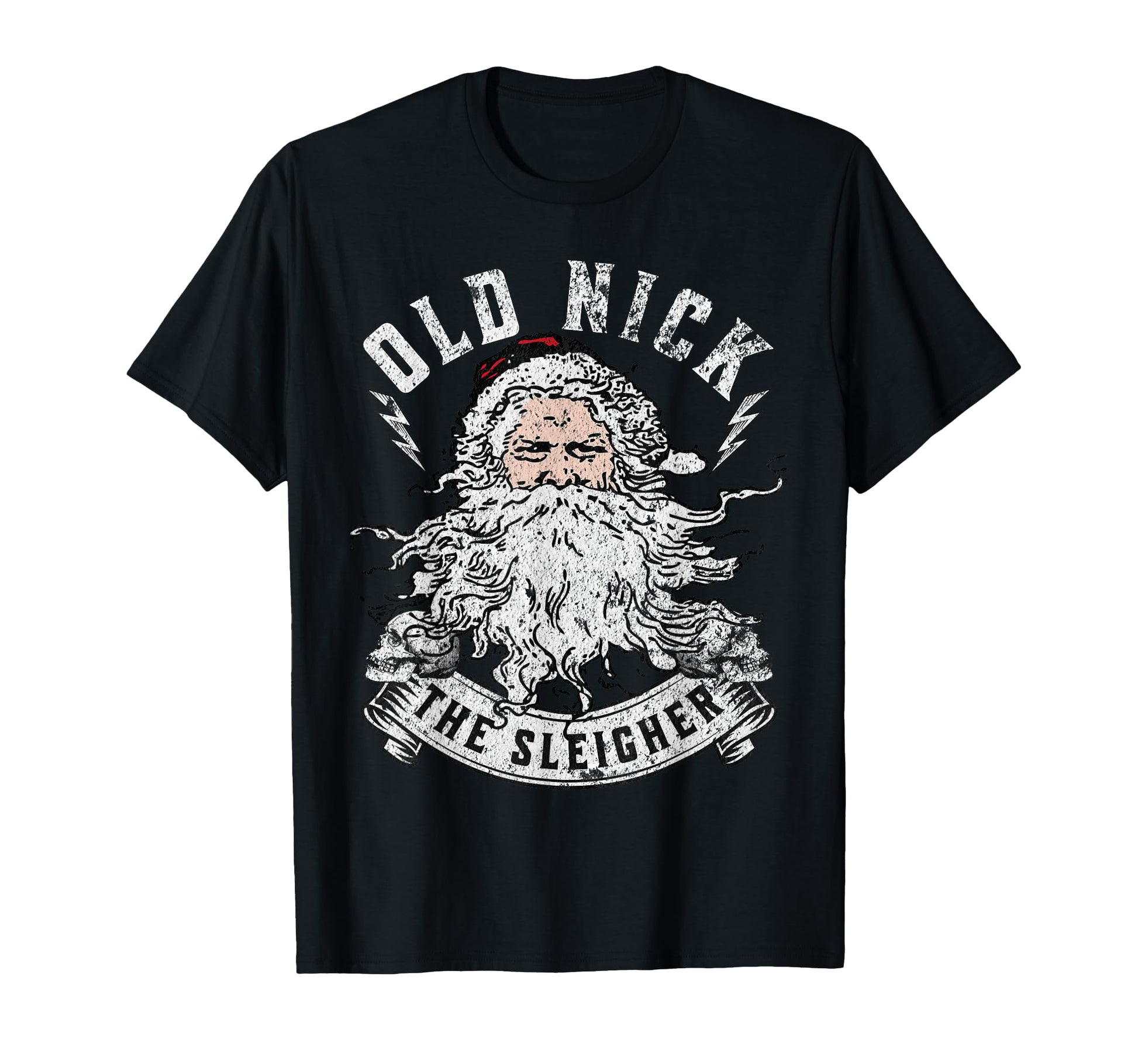 Heavy Metal Santa Punk Rock Sleigher T-Shirt - Novelty Apparel for Adults - T-Shirt, Sweatshirt, Hoodie