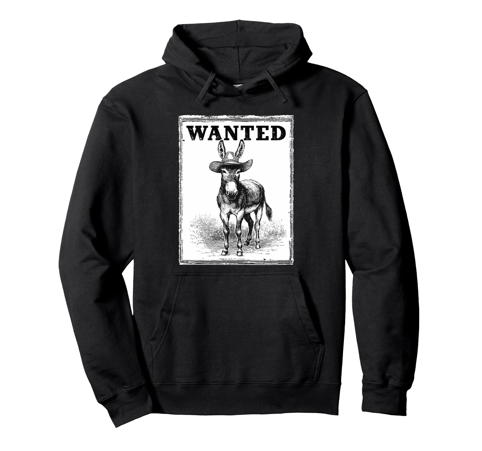 Country Cowboy Donkey Rodeo Cowgirl Hoodie - Aesthetic Graphic Unisex - T-Shirt, Sweatshirt, Hoodie