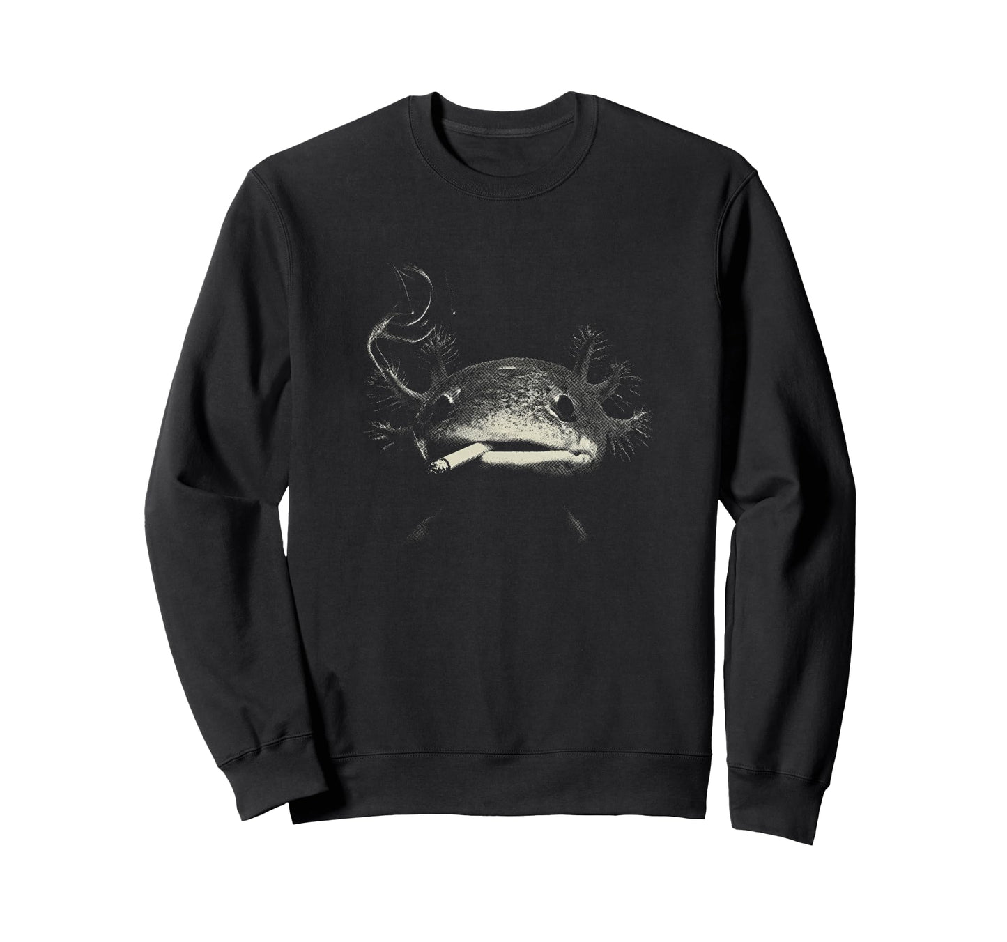 Sarcastic Smoking Axolotl Moody Sweatshirt - Streetwear Style Men Women - T-Shirt, Sweatshirt, Hoodie