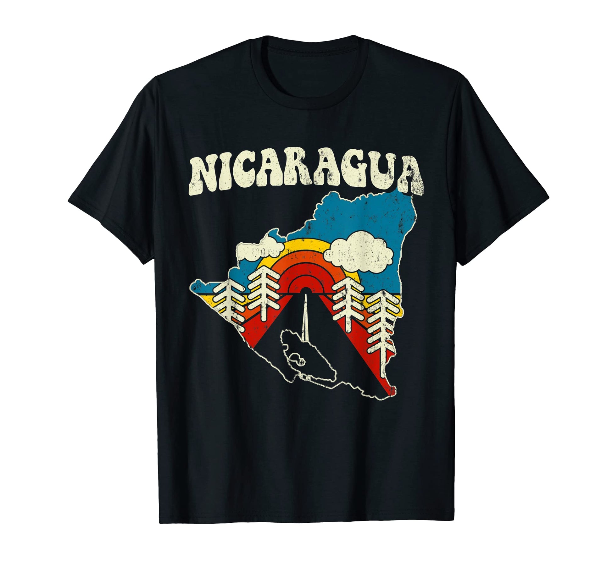 Nicaragua Nicaraguan Country Rainbow T-Shirt - Graphic Print for Adults - T-Shirt, Sweatshirt, Hoodie