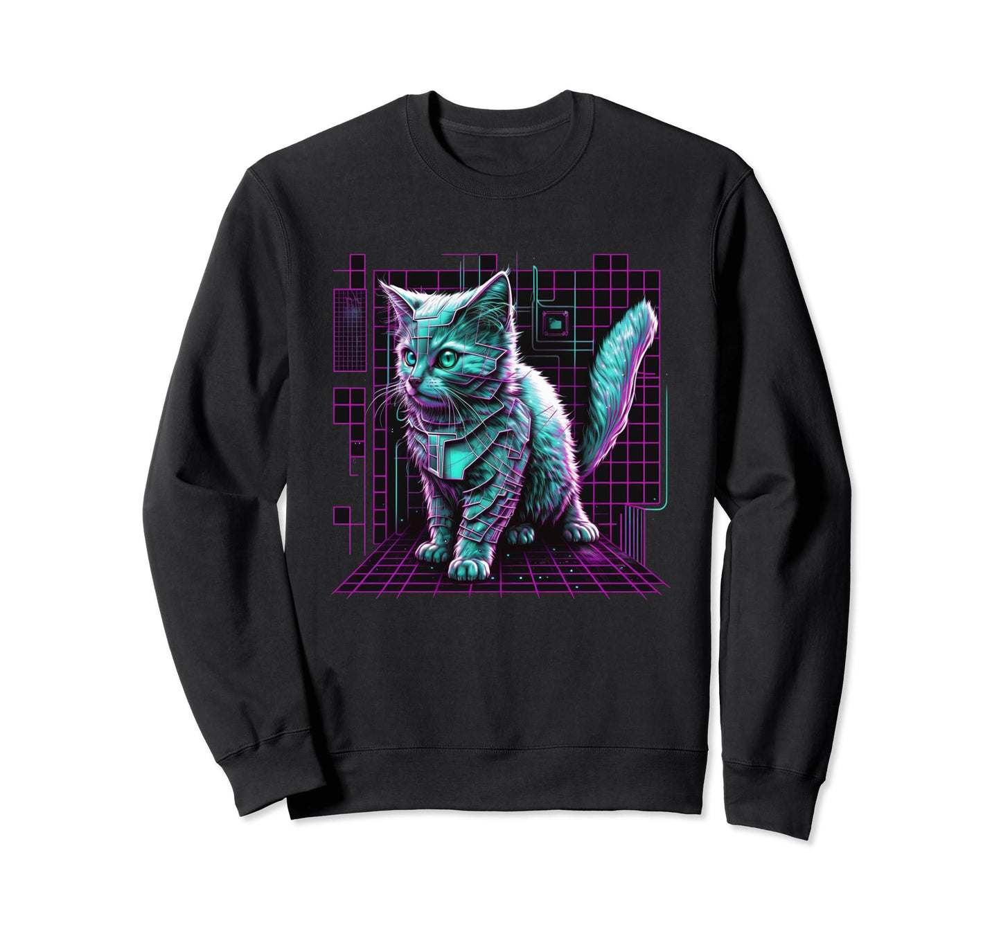 Retrowave Aesthetic Vaporwave Sweatshirt - Casual Everyday Wear for Adults - T-Shirt, Sweatshirt, Hoodie