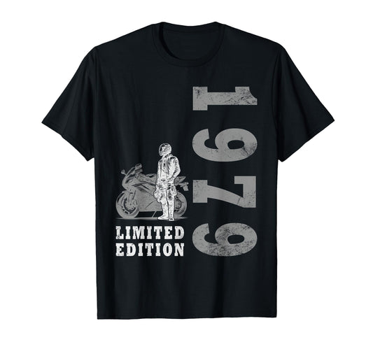 45 Years Biker 1979 Motorcyclist T-Shirt - Custom Art Print Men Women - T-Shirt, Sweatshirt, Hoodie