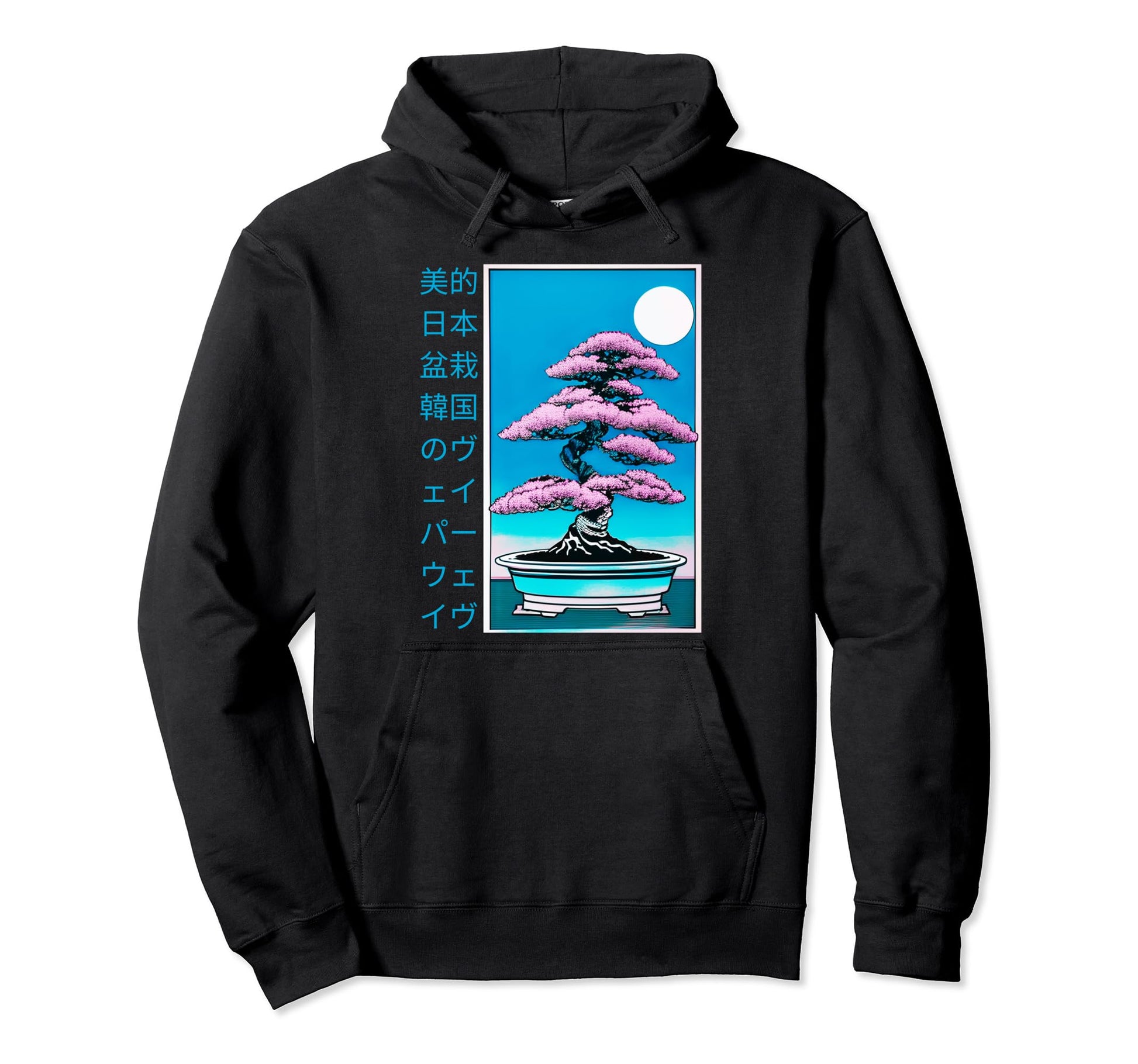 Aesthetic Japan Bonsai Korean Hoodie - Fun Novelty Design for Adults - T-Shirt, Sweatshirt, Hoodie