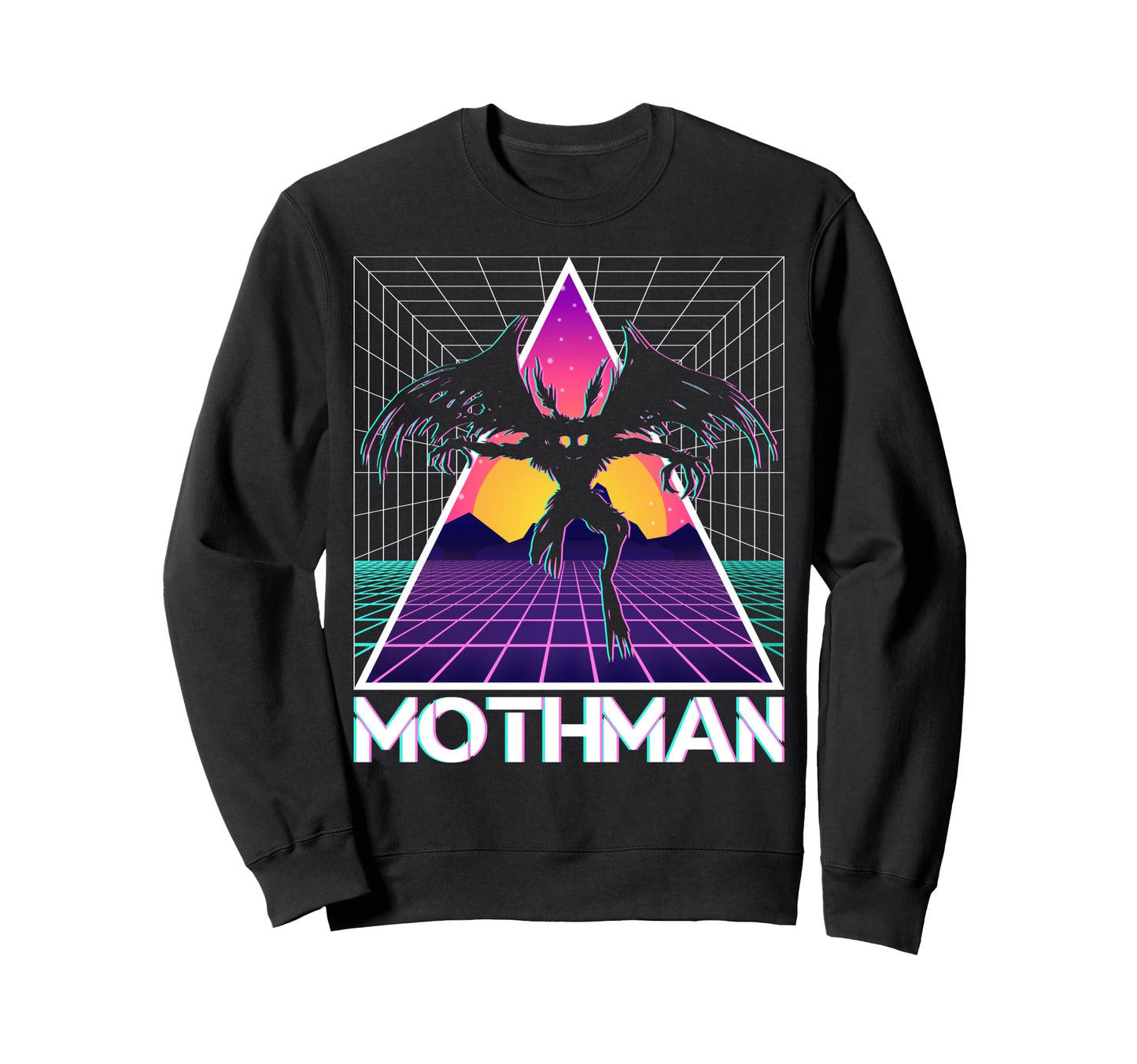 Vaporwave Aesthetic Mothman Sweatshirt - Novelty Apparel Men Women - T-Shirt, Sweatshirt, Hoodie