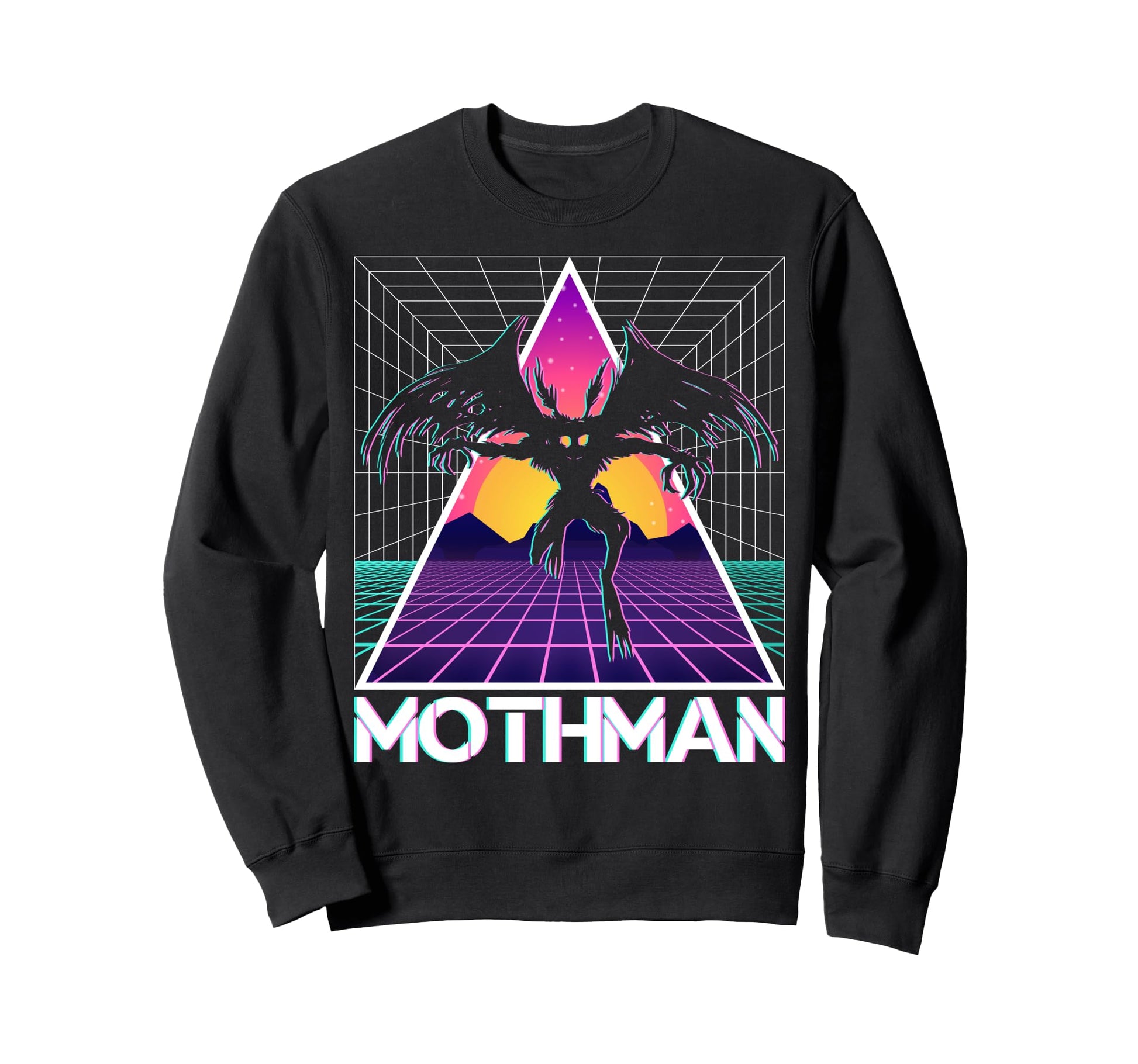 Vaporwave Aesthetic Mothman Sweatshirt - Novelty Apparel Men Women - T-Shirt, Sweatshirt, Hoodie