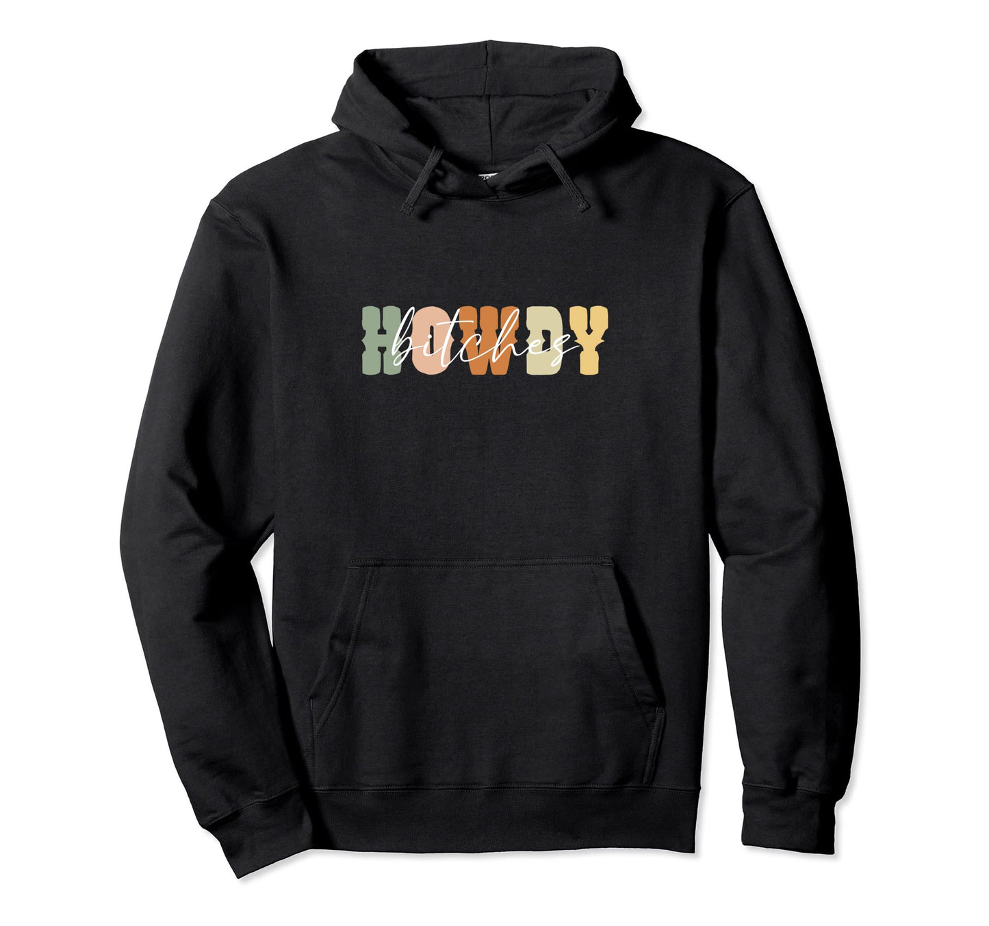 Rodeo White Howdy Western Cowboy Hat Hoodie - Minimalist Print Men Women - T-Shirt, Sweatshirt, Hoodie