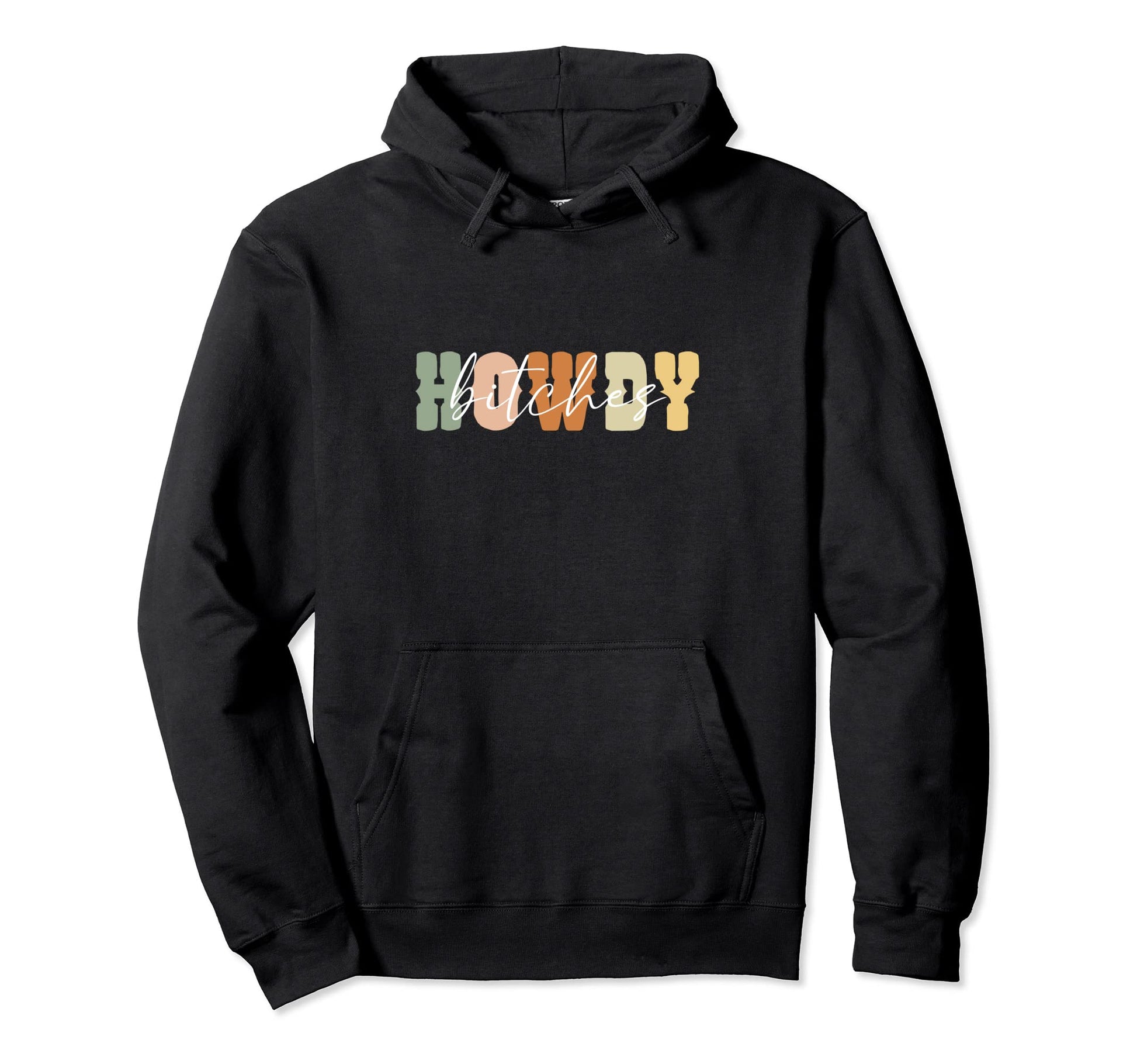 Rodeo White Howdy Western Cowboy Hat Hoodie - Minimalist Print Men Women - T-Shirt, Sweatshirt, Hoodie