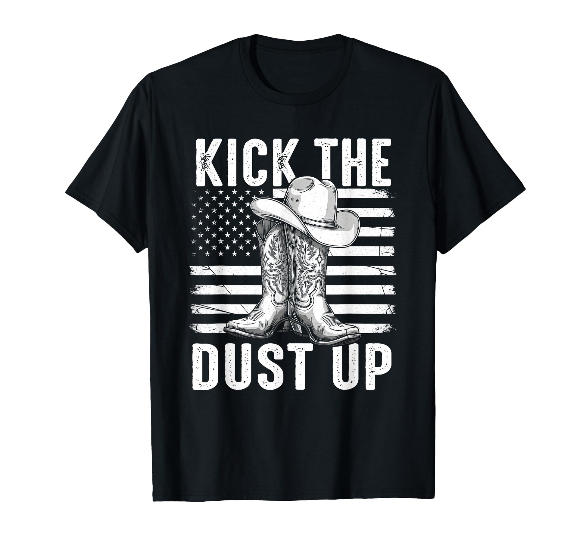 Kick Dust Up Western Cowboy Boots T-Shirt - Fun Novelty Design for Adults - T-Shirt, Sweatshirt, Hoodie