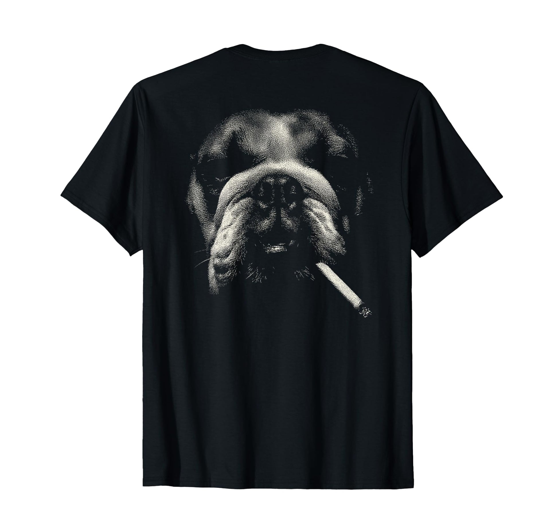 English Bulldog Smoking Cigarette T-Shirt - Minimalist Print Men Women - T-Shirt, Sweatshirt, Hoodie