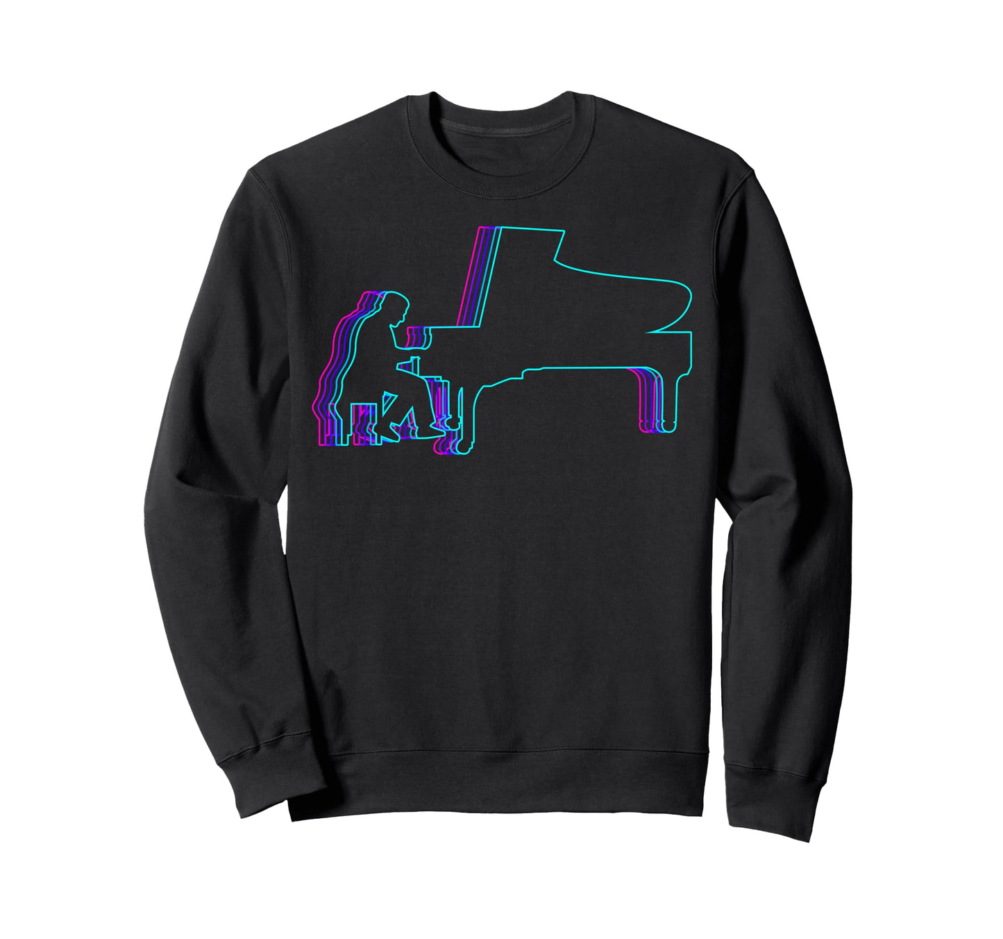 Pianist Piano Player Vaporwave Sweatshirt - Aesthetic Graphic Unisex - T-Shirt, Sweatshirt, Hoodie