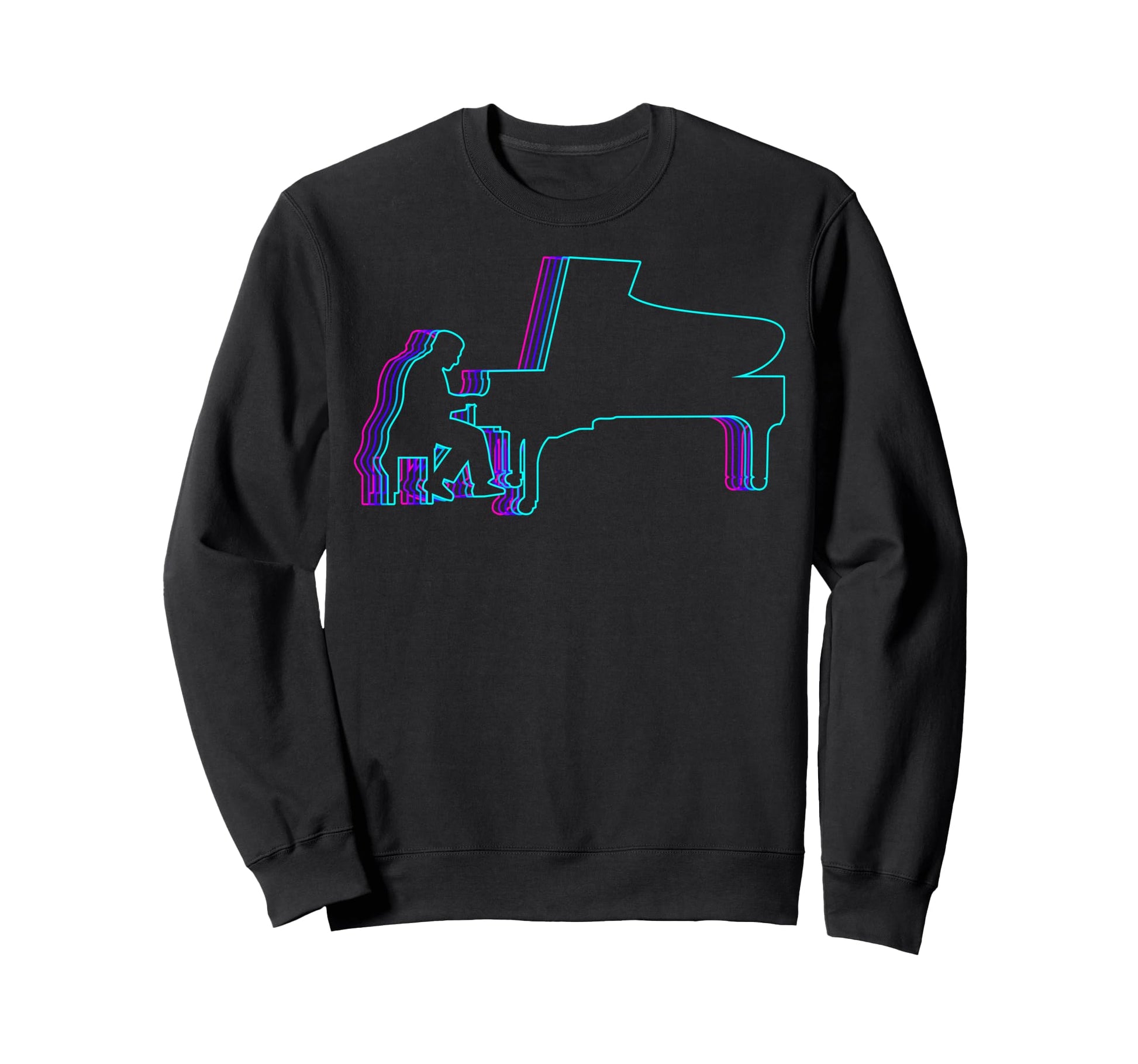 Pianist Piano Player Vaporwave Sweatshirt - Aesthetic Graphic Unisex - T-Shirt, Sweatshirt, Hoodie