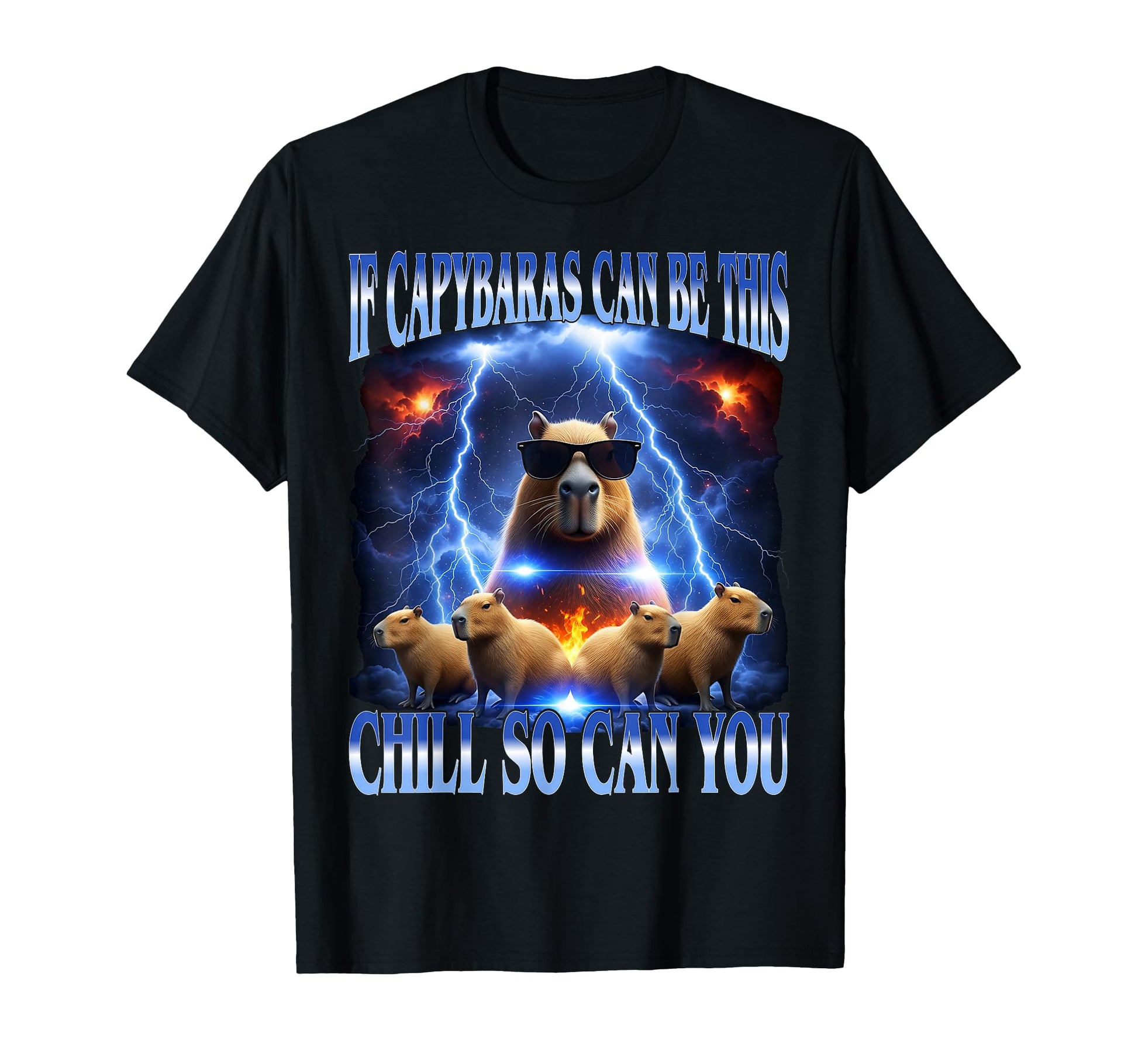 Chill Capybara Bootleg Vaporwave T-Shirt - Unique Graphic for Adults - T-Shirt, Sweatshirt, Hoodie