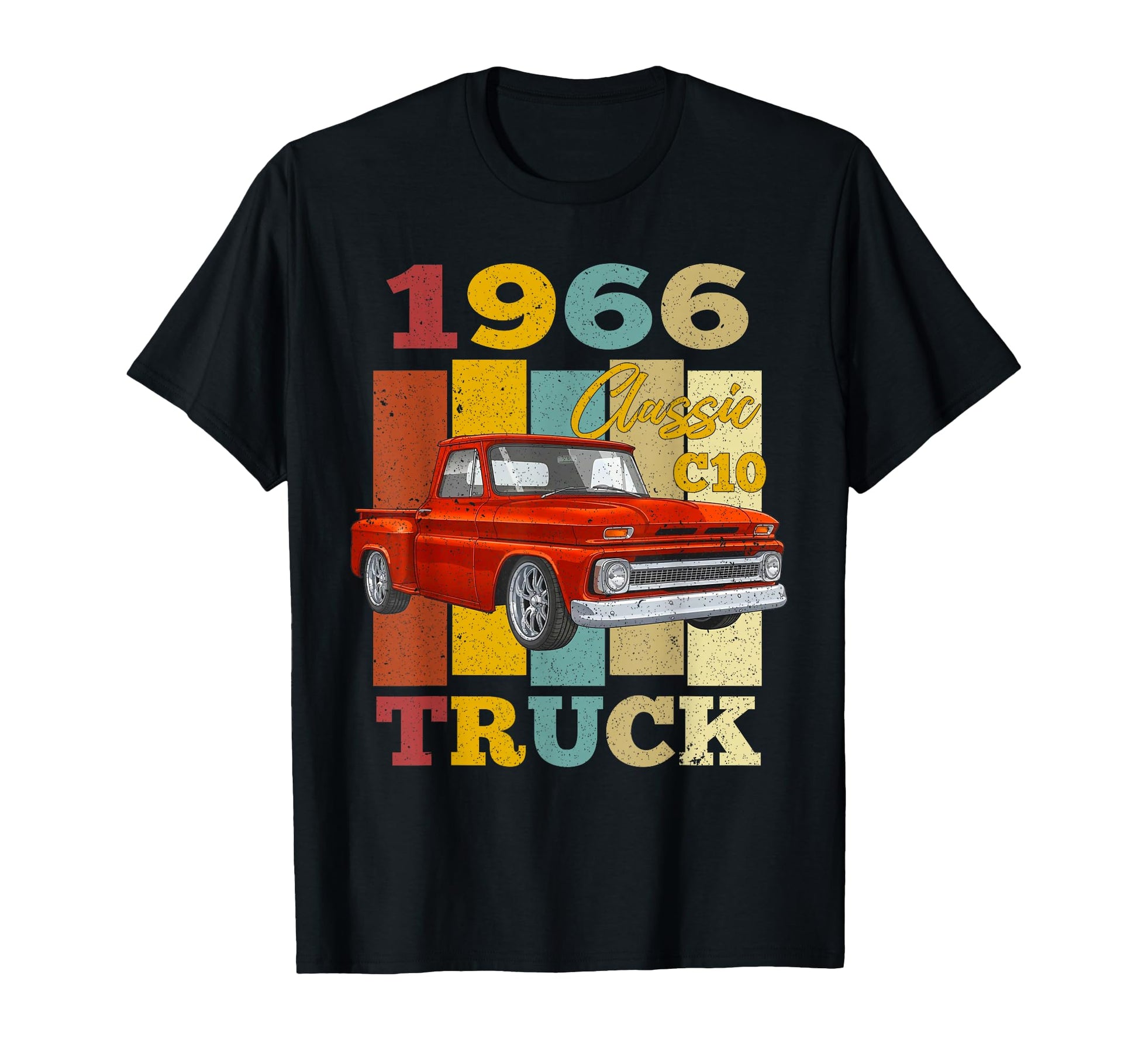 1966 66 C10 Truck 60S Silhouette Old T-Shirt - Novelty Apparel for Adults - T-Shirt, Sweatshirt, Hoodie