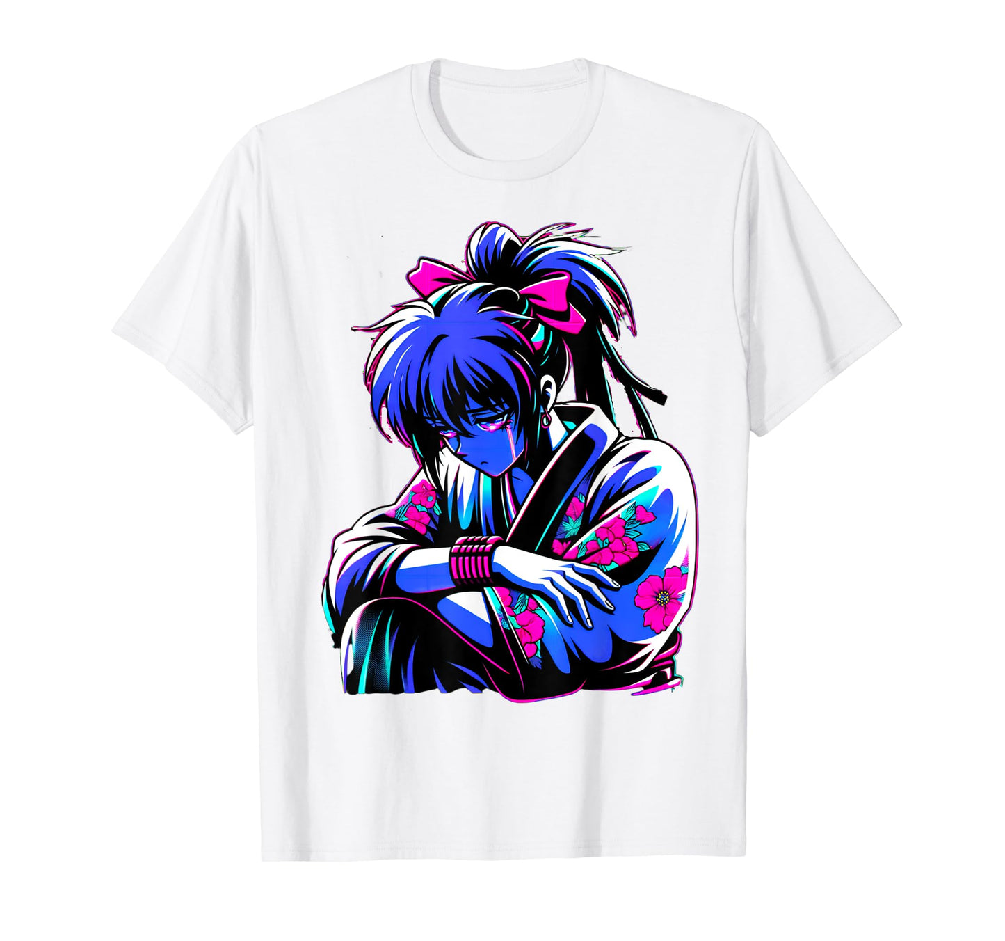 Sad Anime Japanese Vaporwave Aesthetic T-Shirt - Trendy Graphic Men Women - T-Shirt, Sweatshirt, Hoodie