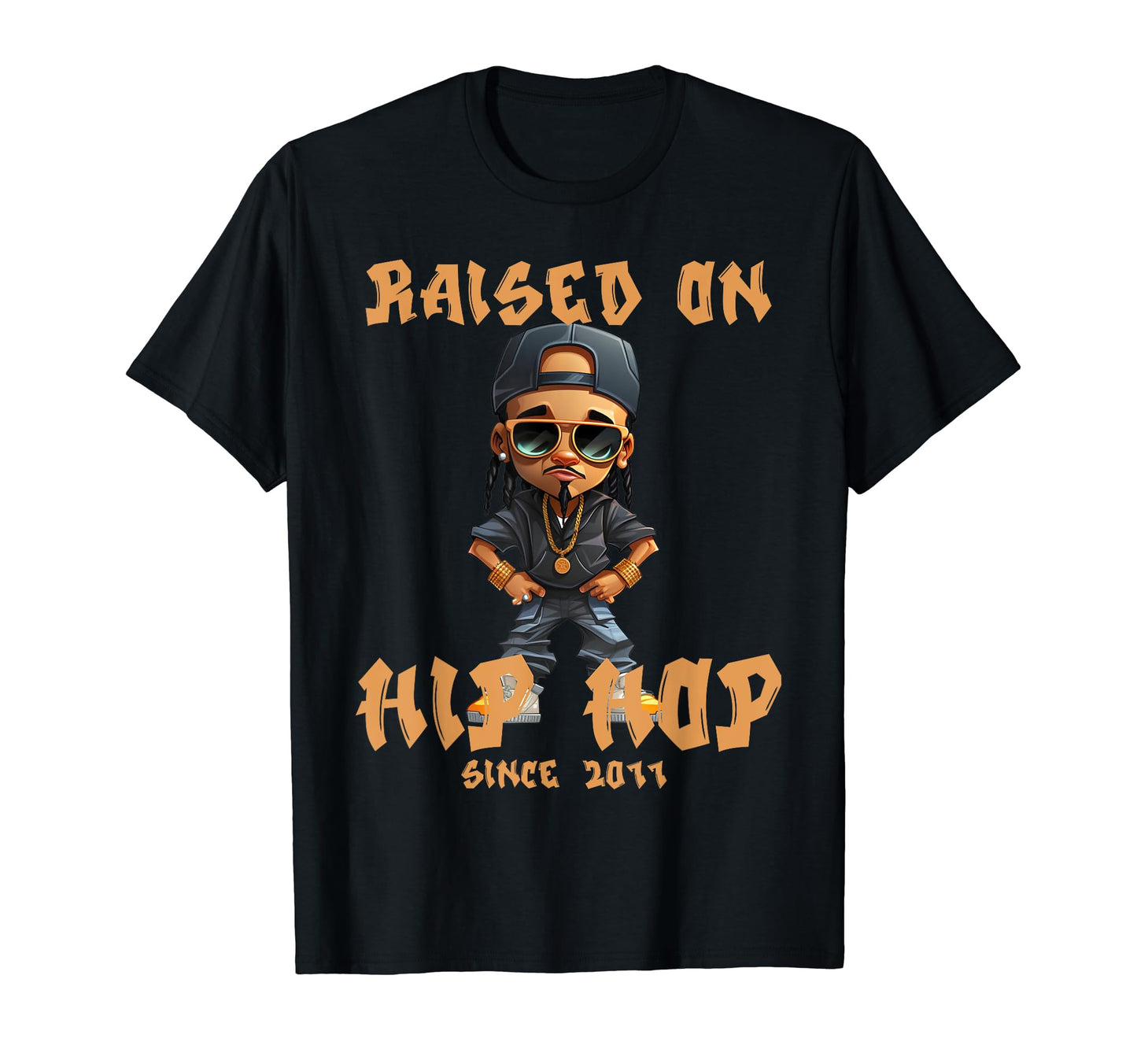 Raised Hip Hop Music Old School Rapper T-Shirt - Minimalist Print Unisex - T-Shirt, Sweatshirt, Hoodie