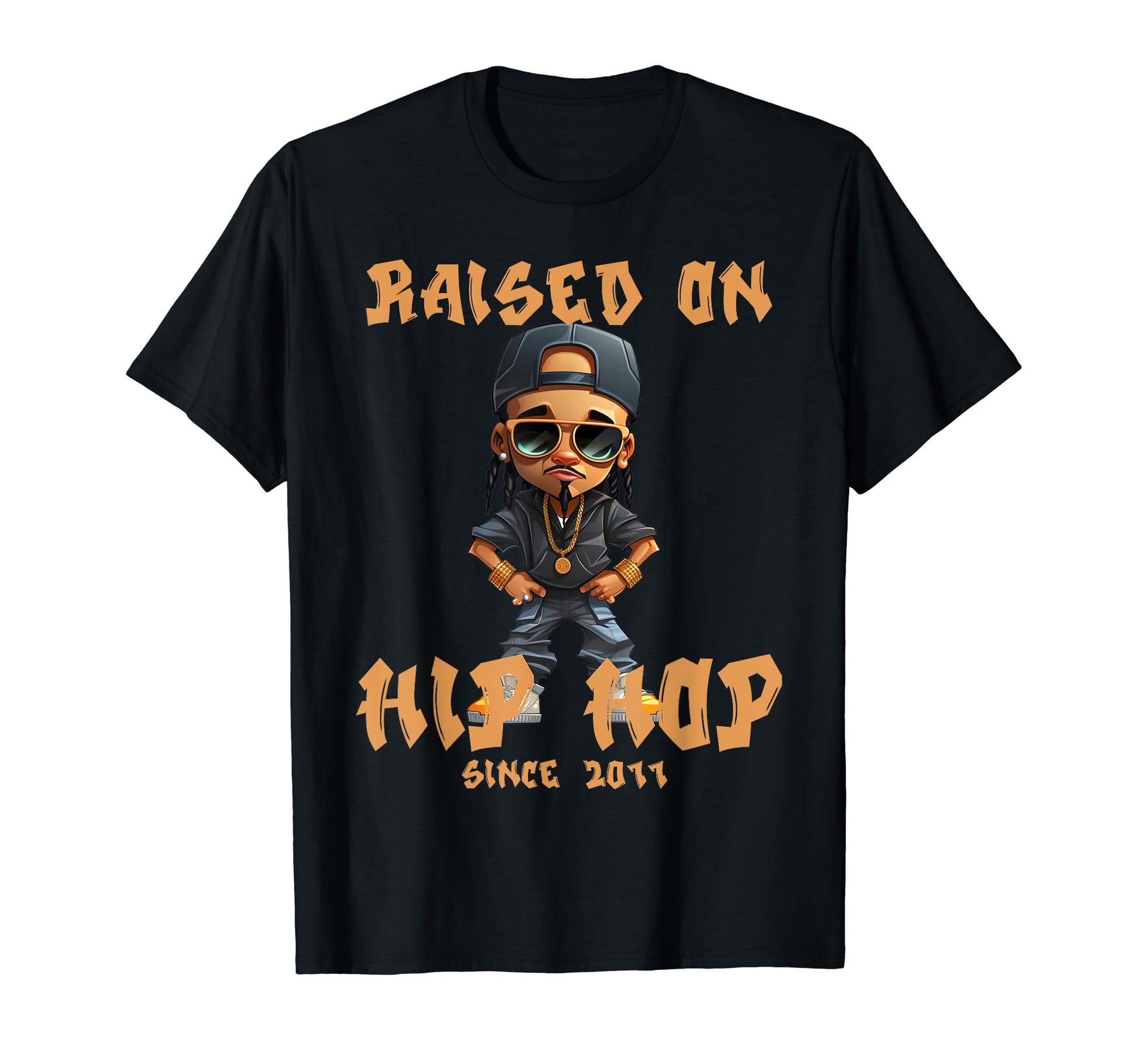 Raised Hip Hop Music Old School Rapper T-Shirt - Minimalist Print Unisex - T-Shirt, Sweatshirt, Hoodie