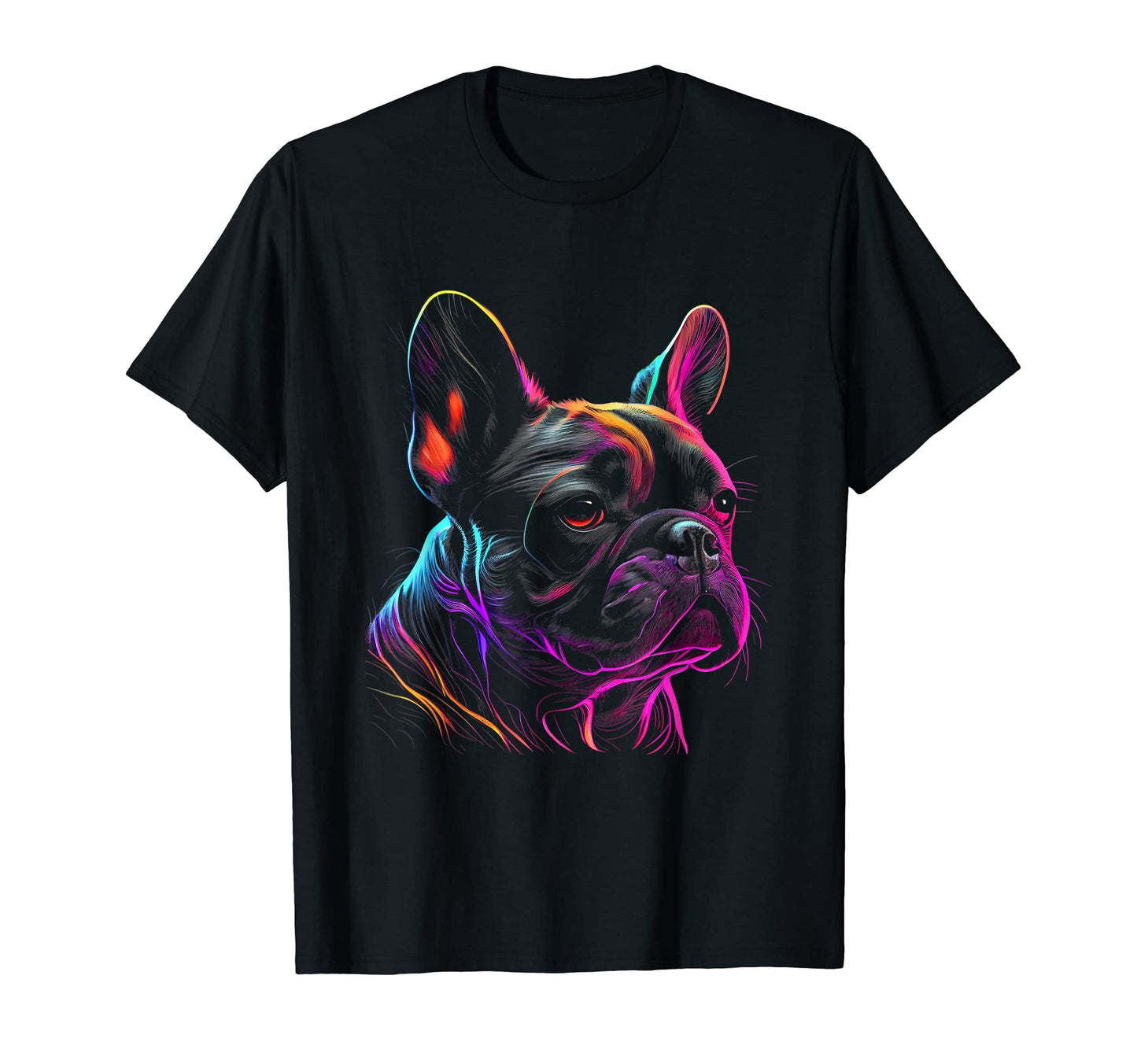 French Bulldog Rainbow T-Shirt - Casual Everyday Wear for Adults - T-Shirt, Sweatshirt, Hoodie